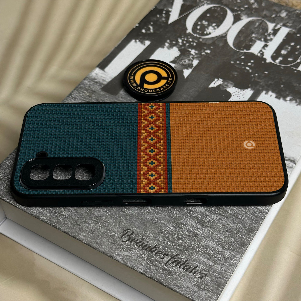 Infinix Hot 70 - Classic Weave Design 4 - Premium Metal Printed Soft Bumper Shock Proof Case