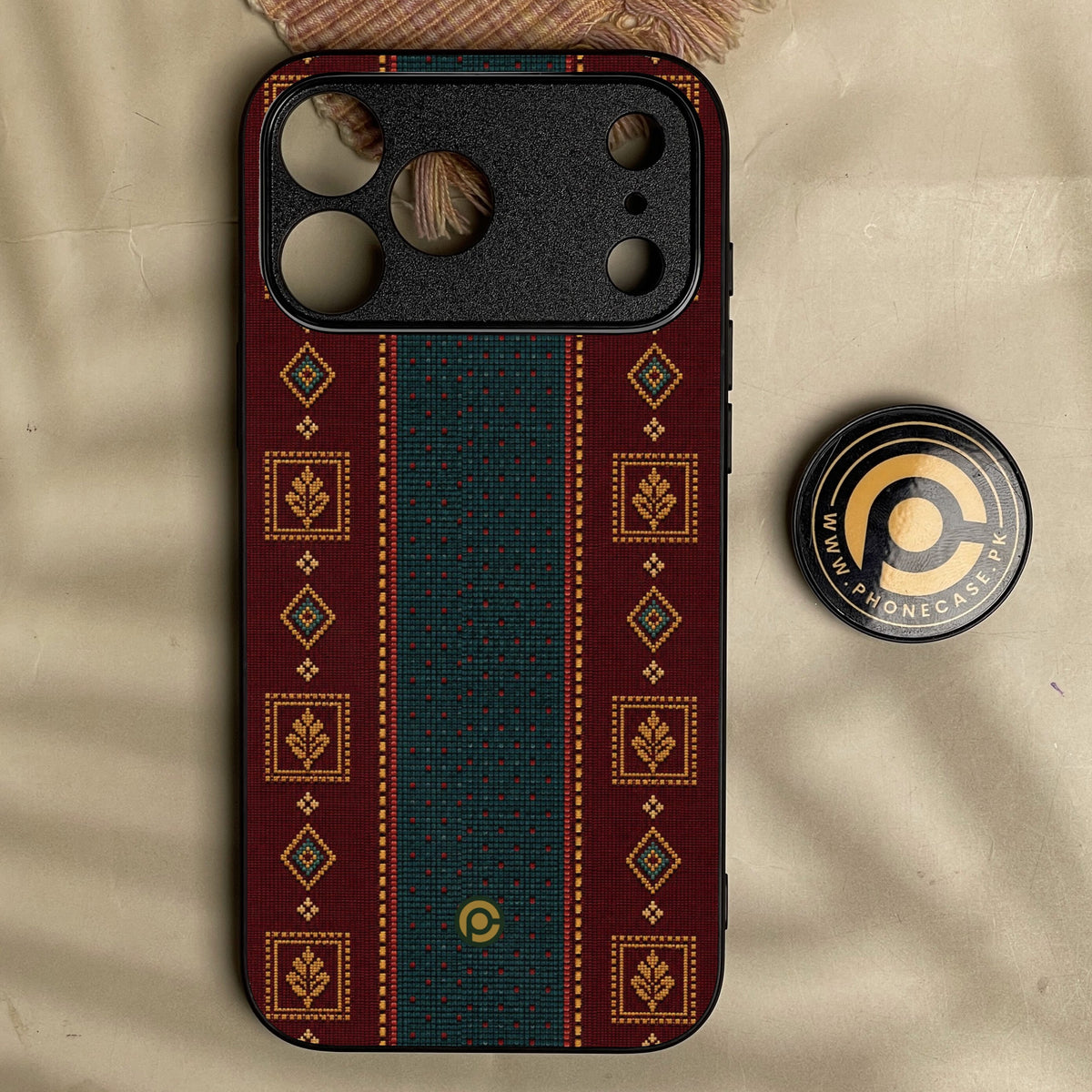 Iphone 18 Pro Max - Classic Weave Design 12 - Premium Metal Printed Soft Bumper Shock Proof Case