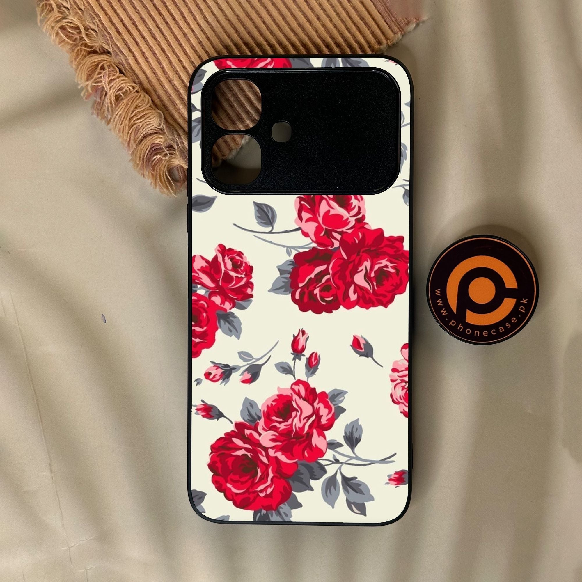 Infinix Smart 20 - Floral Series Design 8 - Premium Metal Printed Soft Bumper Shock Proof Case