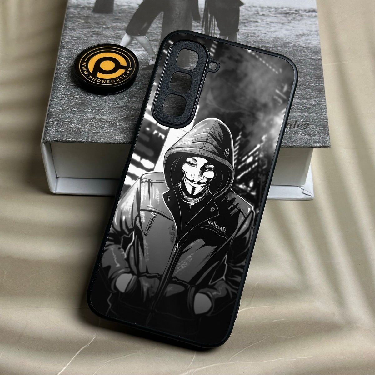 Infinix Hot 70 - Anonymous 2.0 Design 1 - Premium Metal Printed Soft Bumper Shock Proof Case