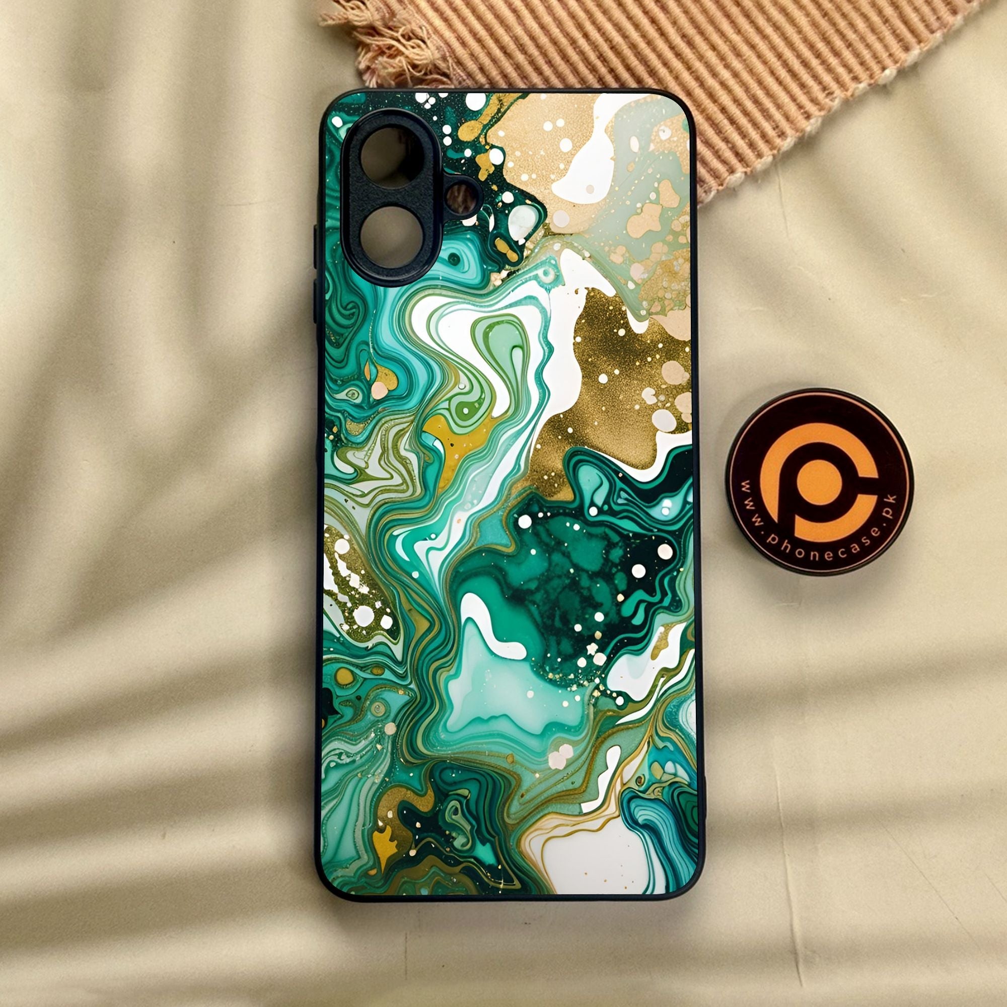 Samsung Galaxy A07 - Liquid 2.0 Design 8 - Premium Metal Printed Soft Bumper Shock Proof Case