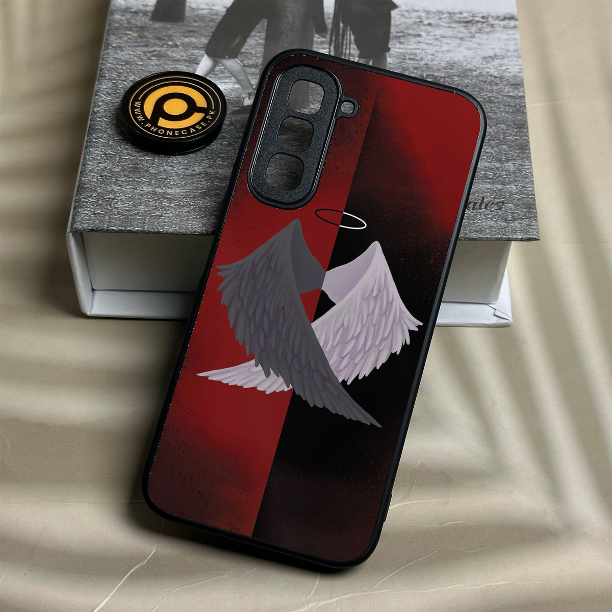 Infinix Hot 70 - Angel 2.0 Design 7 - Premium Metal Printed Soft Bumper Shock Proof Case
