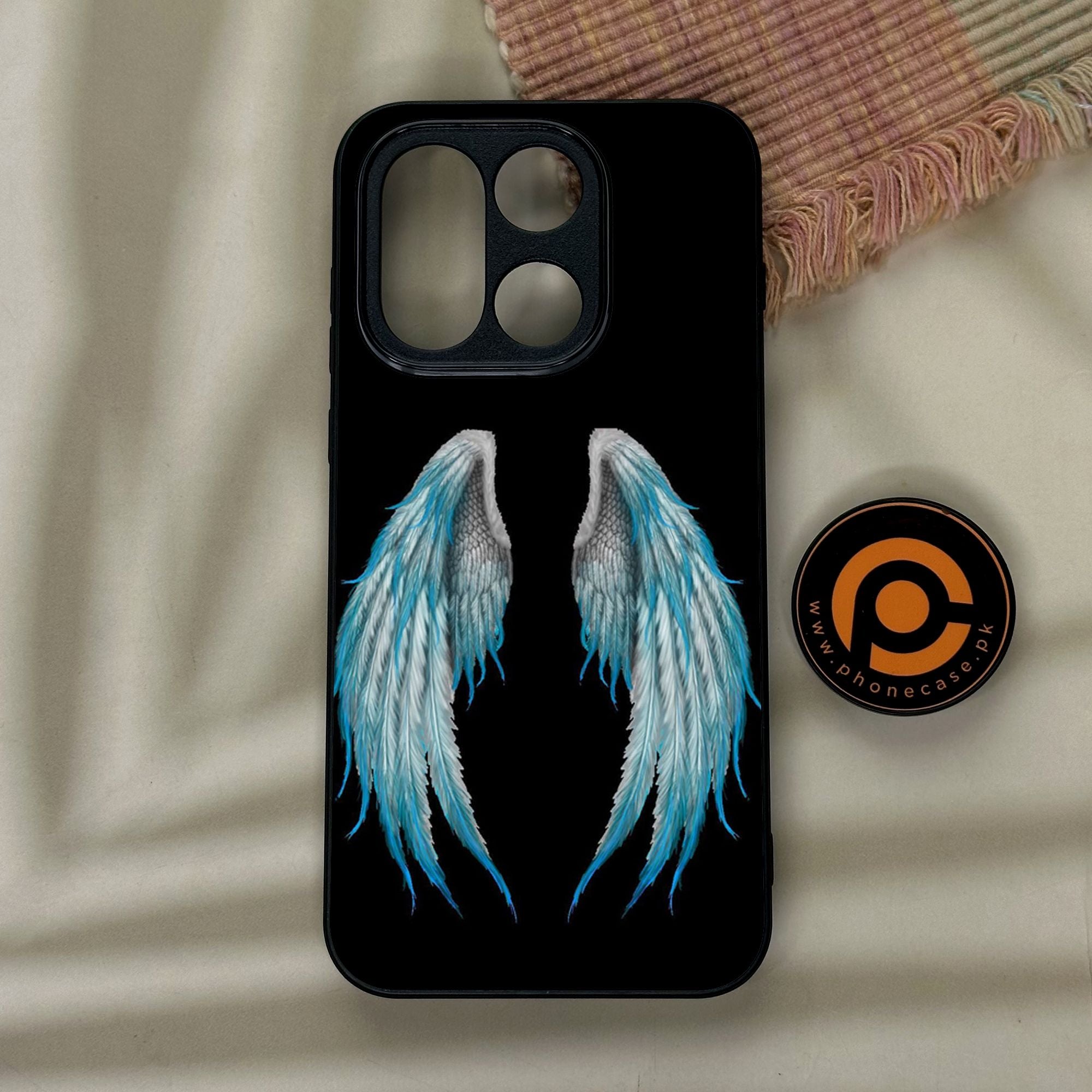 OnePlus 15 - Angel Wings Design 4 - Premium Metal Printed Soft Bumper Shock Proof Case
