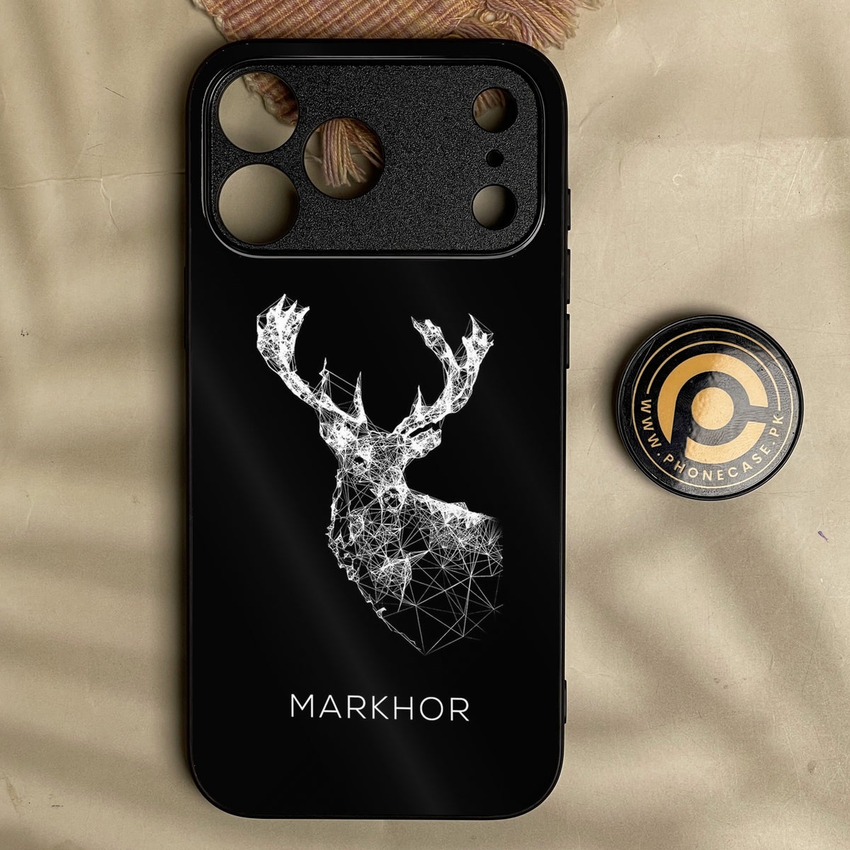 Iphone 18 Pro Max - Markhor Design 4 - Premium Metal Printed Soft Bumper Shock Proof Case