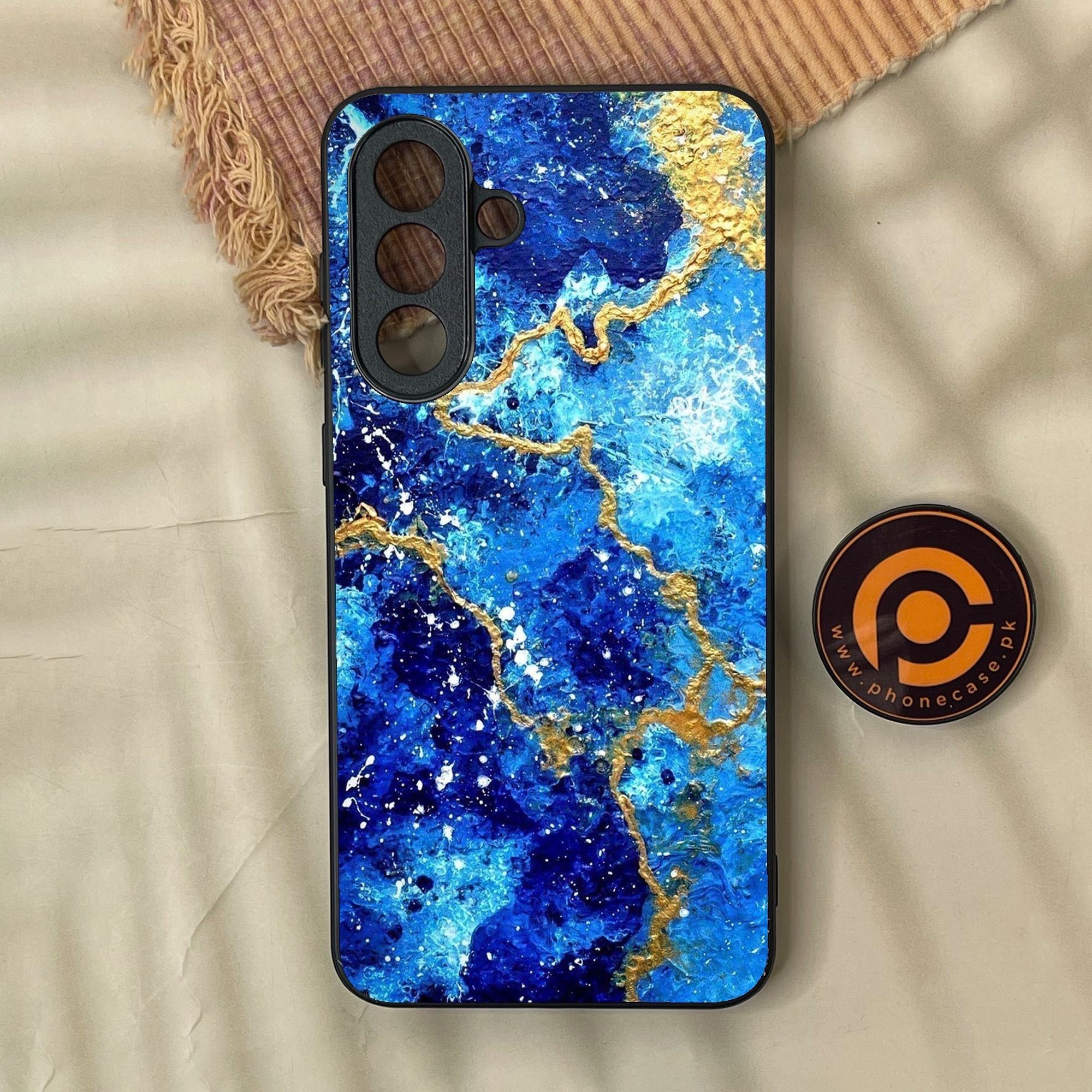 Samsung Galaxy A37 - Blue 2.0 Design 4 - Premium Metal Printed Soft Bumper Shock Proof Case
