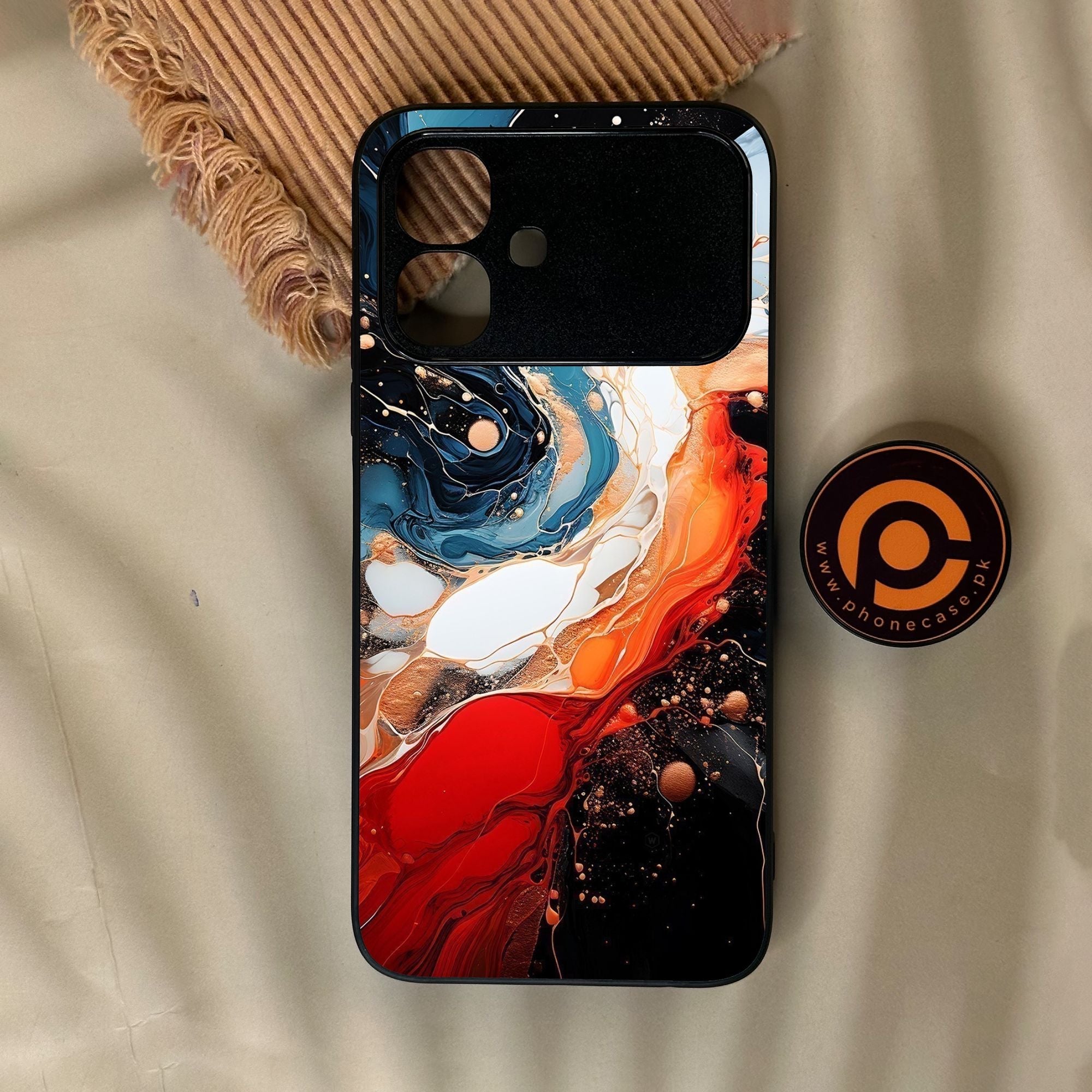 Infinix Smart 20 - Liquid 2.0 Design 9 - Premium Metal Printed Soft Bumper Shock Proof Case