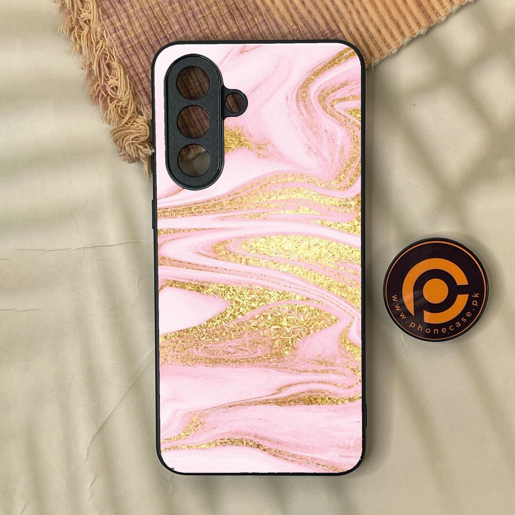 Samsung Galaxy A57 - Pink Design 10 - Premium Metal Printed Soft Bumper Shock Proof Case