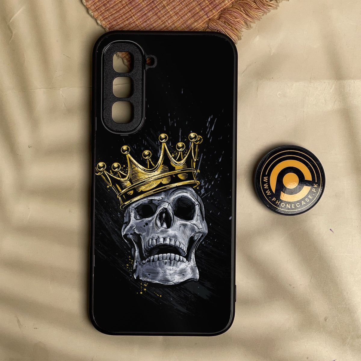Infinix Hot 70 - King Design 5 - Premium Metal Printed Soft Bumper Shock Proof Case