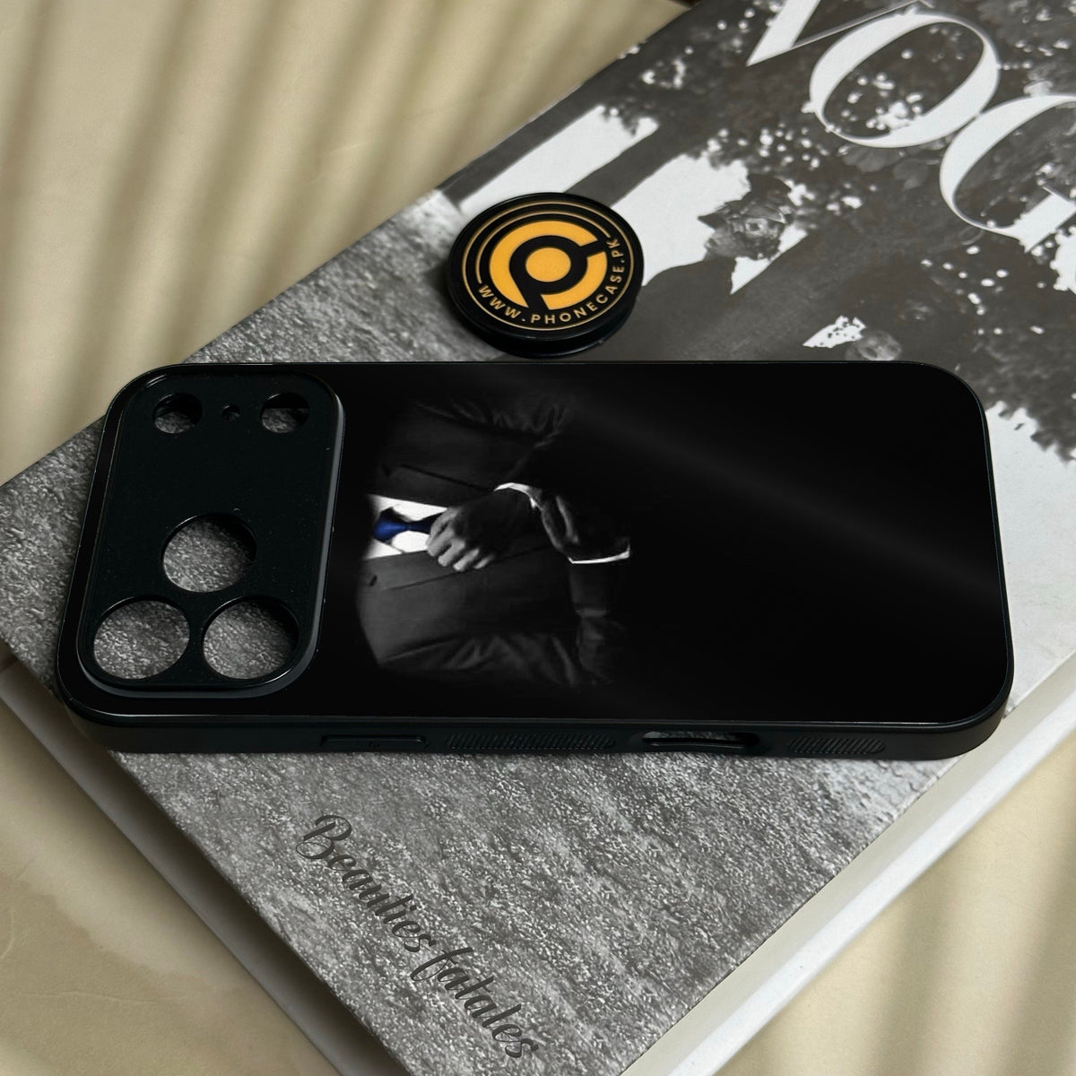 Iphone 18 Pro Max - Black Art Design 1 - Premium Metal Printed Soft Bumper Shock Proof Case