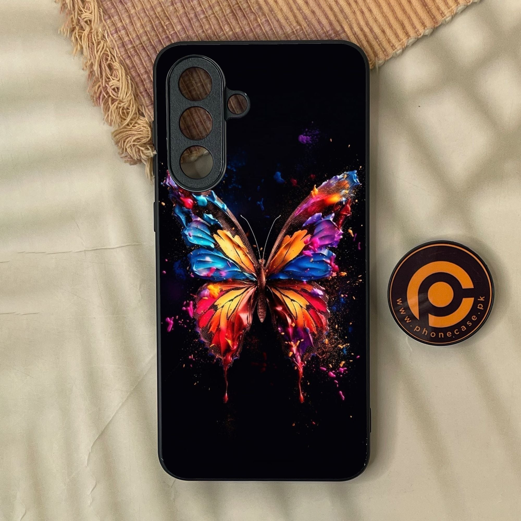 Samsung Galaxy A37 - Butterflies Design 7 - Premium Metal Printed Soft Bumper Shock Proof Case