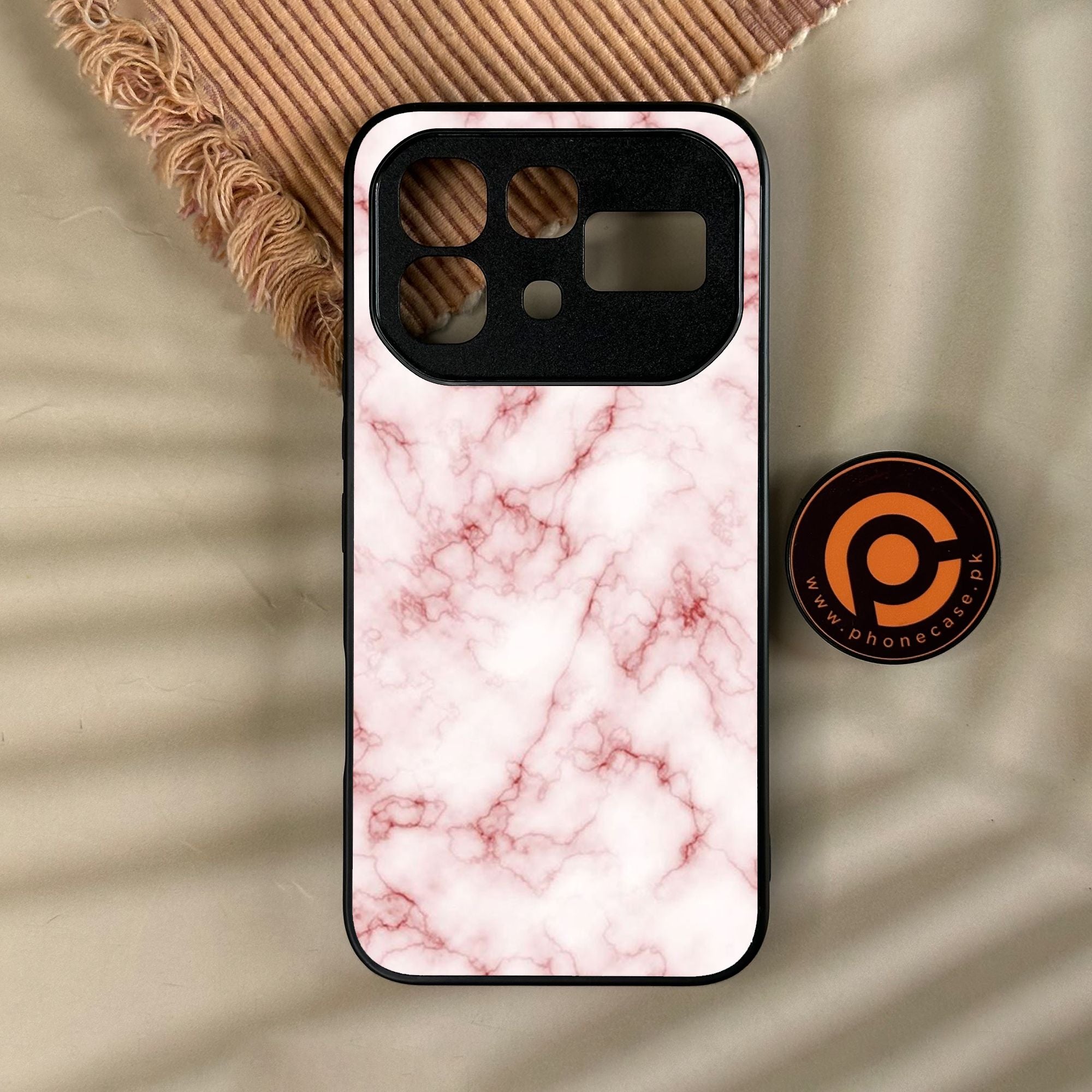 Infinix Note 60 Pro - Pink Design 4 - Premium Metal Printed Soft Bumper Shock Proof Case