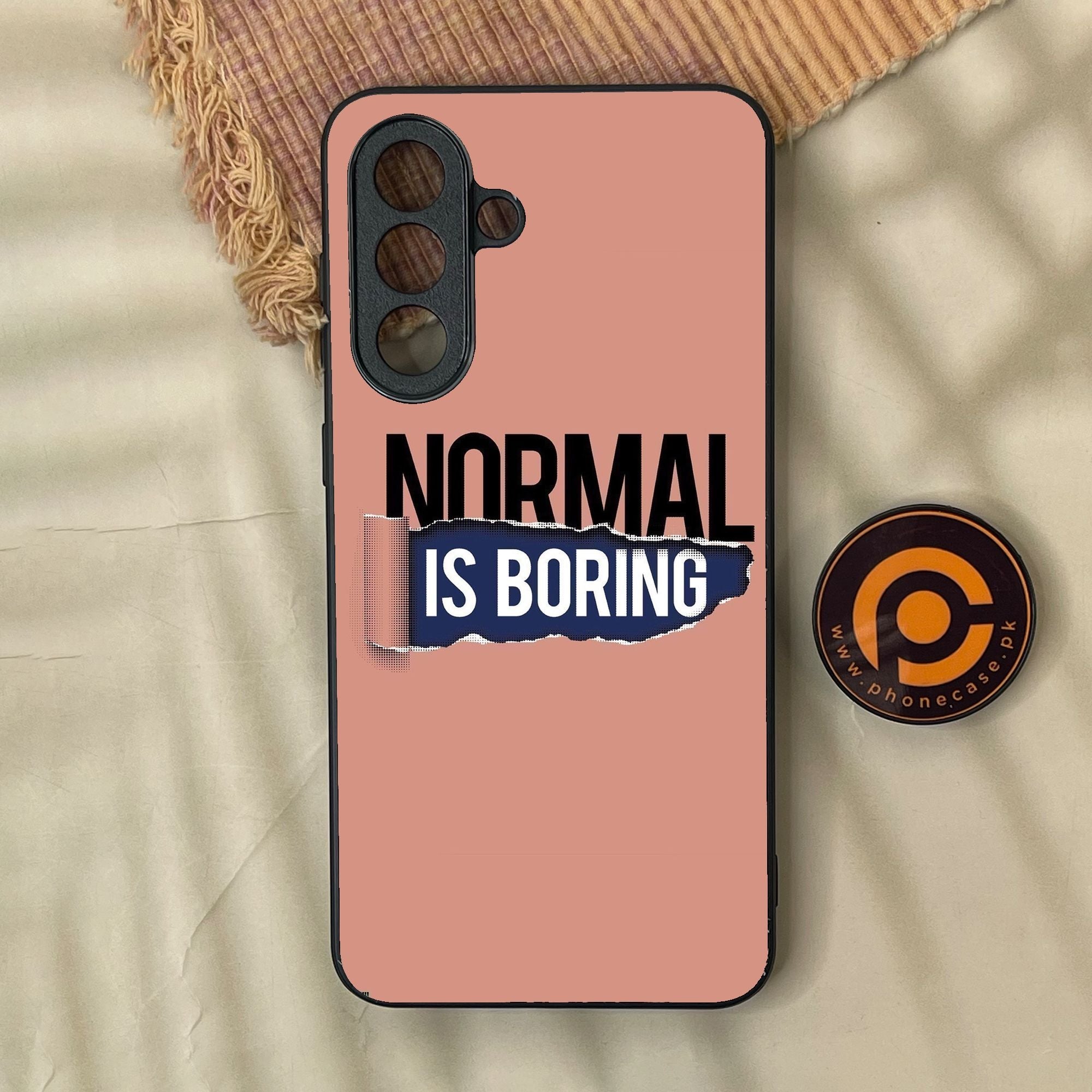Samsung Galaxy A57 - Normal Is Boring Design - Premium Metal Printed Soft Bumper Shock Proof Case
