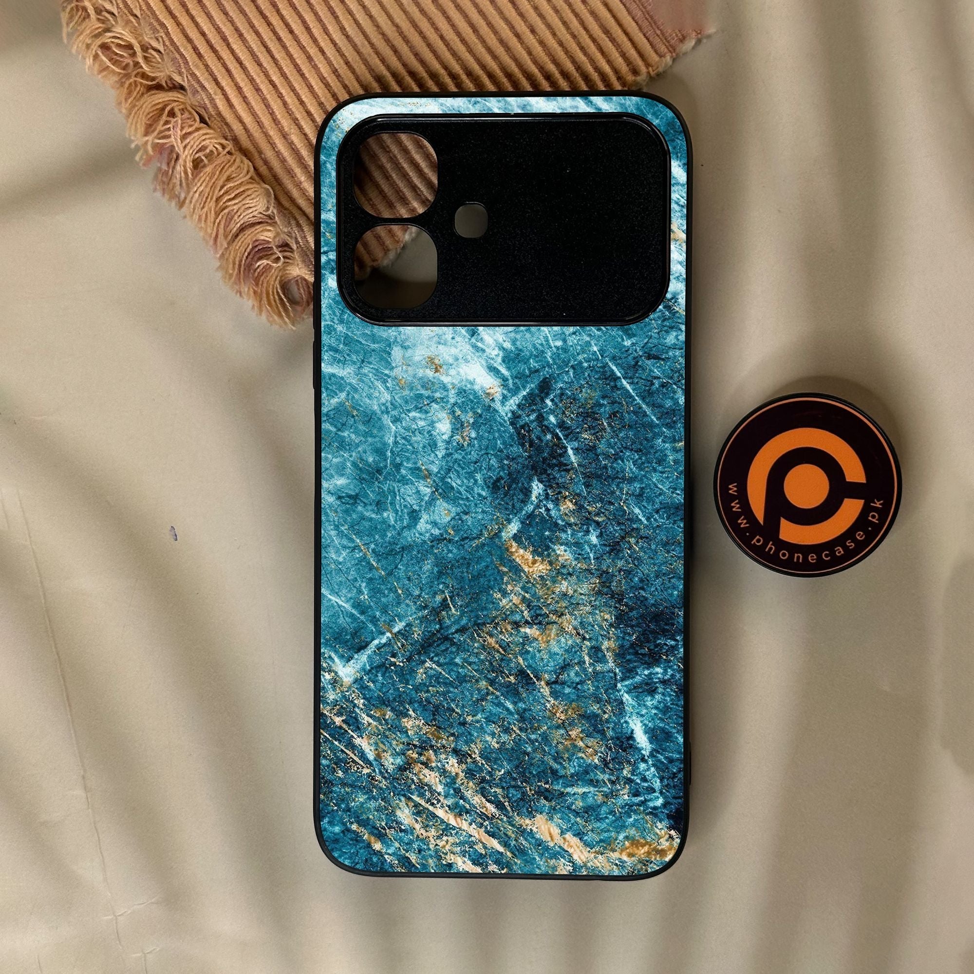 Infinix Smart 20 - Blue 2.0 Design 10 - Premium Metal Printed Soft Bumper Shock Proof Case
