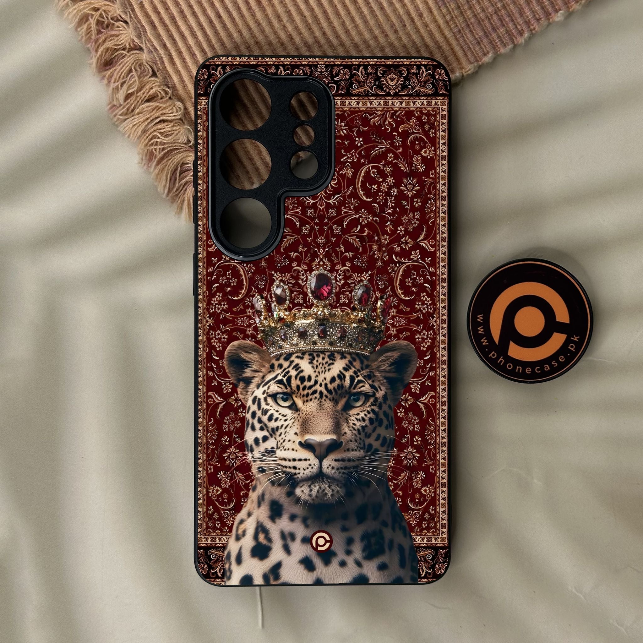 Galaxy S26 Ultra - Leopard - Premium Metal Printed Soft Bumper Shock Proof Case