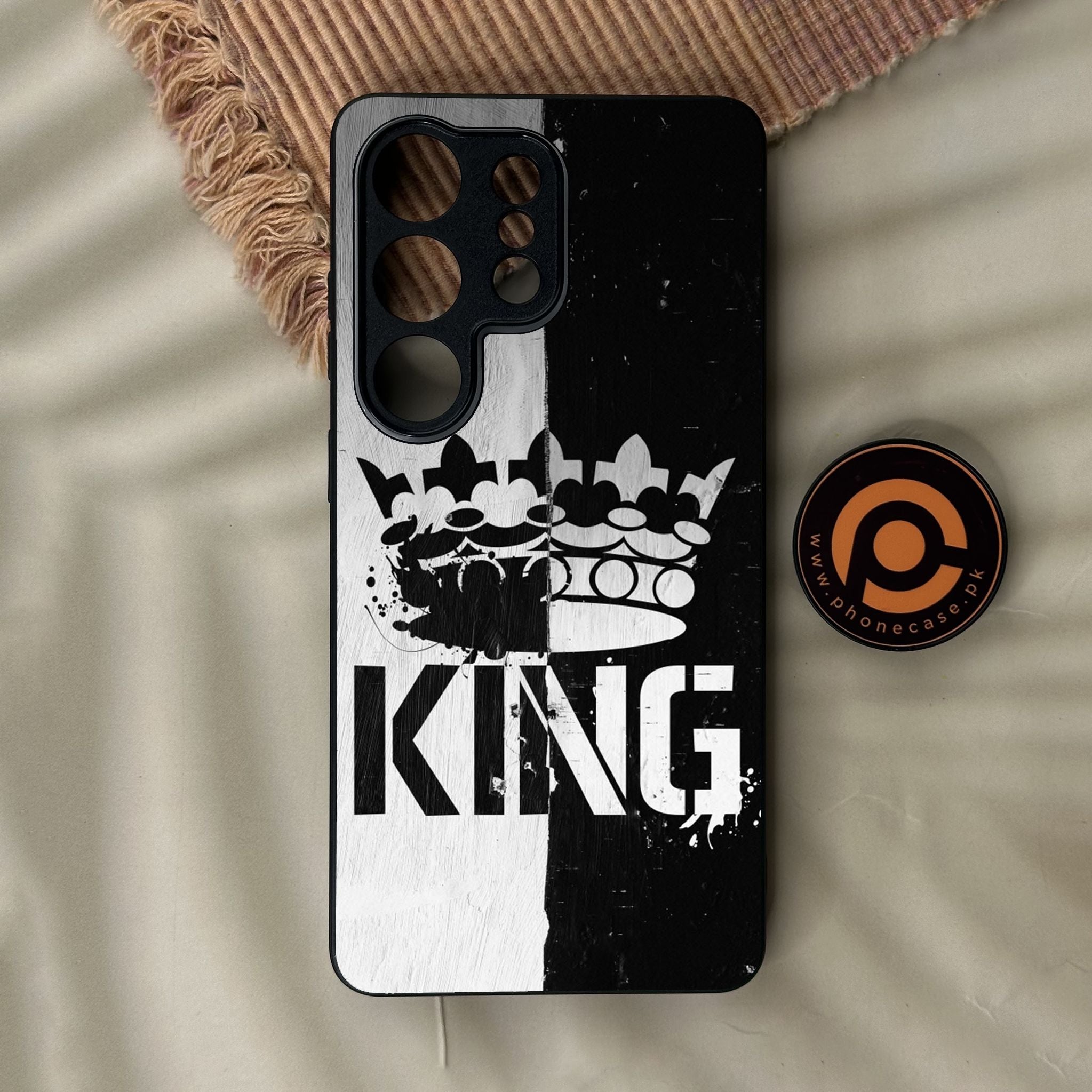 Galaxy S26 Ultra - King Design 7 - Premium Metal Printed Soft Bumper Shock Proof Case
