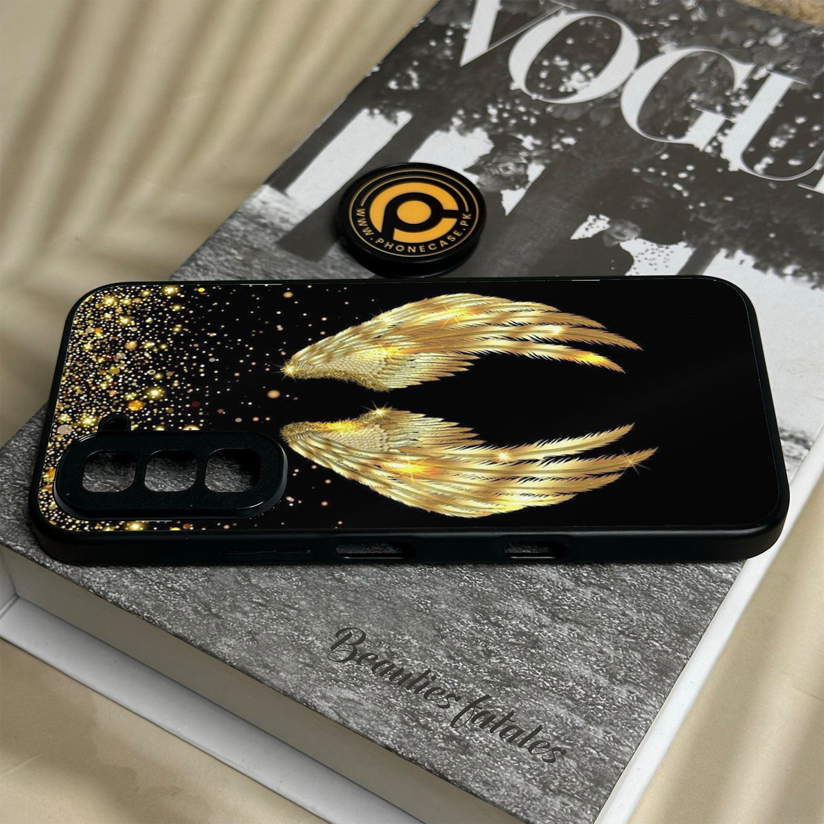 Infinix Hot 70 - Angel Wings Design 1 - Premium Metal Printed Soft Bumper Shock Proof Case
