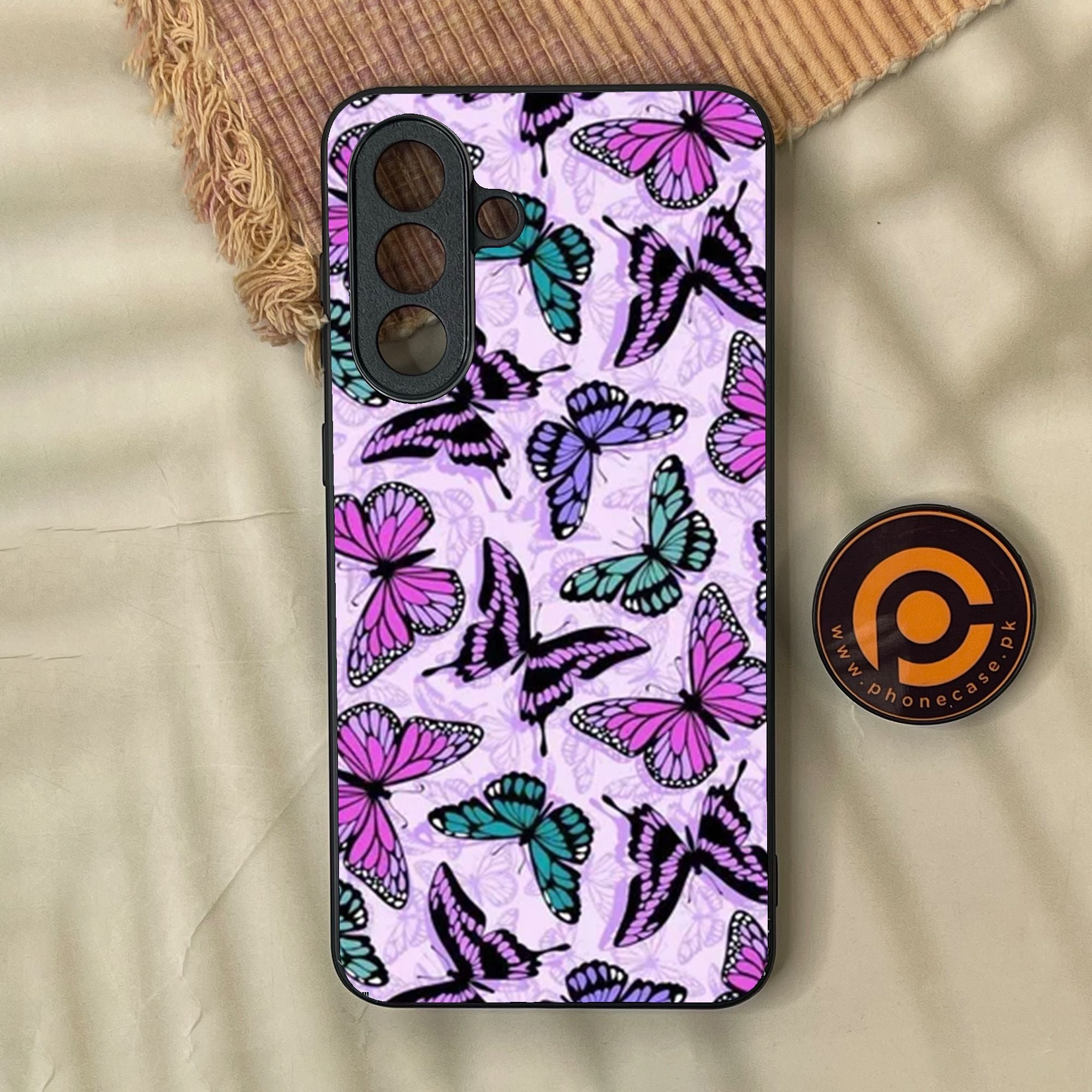 Samsung Galaxy A37 - Butterflies Design 10 - Premium Metal Printed Soft Bumper Shock Proof Case