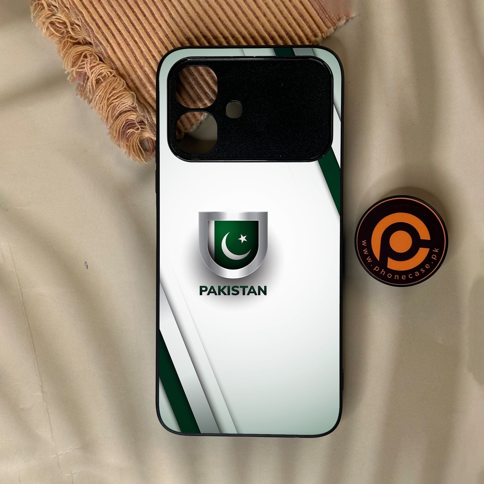 Infinix Smart 20 - Pakistani Flag Design 2 - Premium Metal Printed Soft Bumper Shock Proof Case