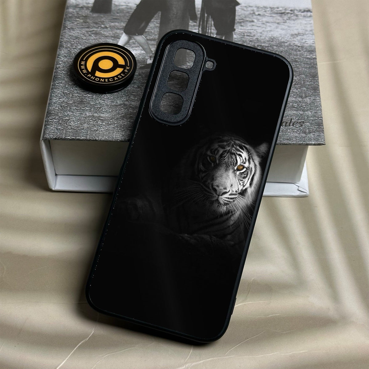 Infinix Hot 70 - Tiger Design 10 - Premium Metal Printed Soft Bumper Shock Proof Case
