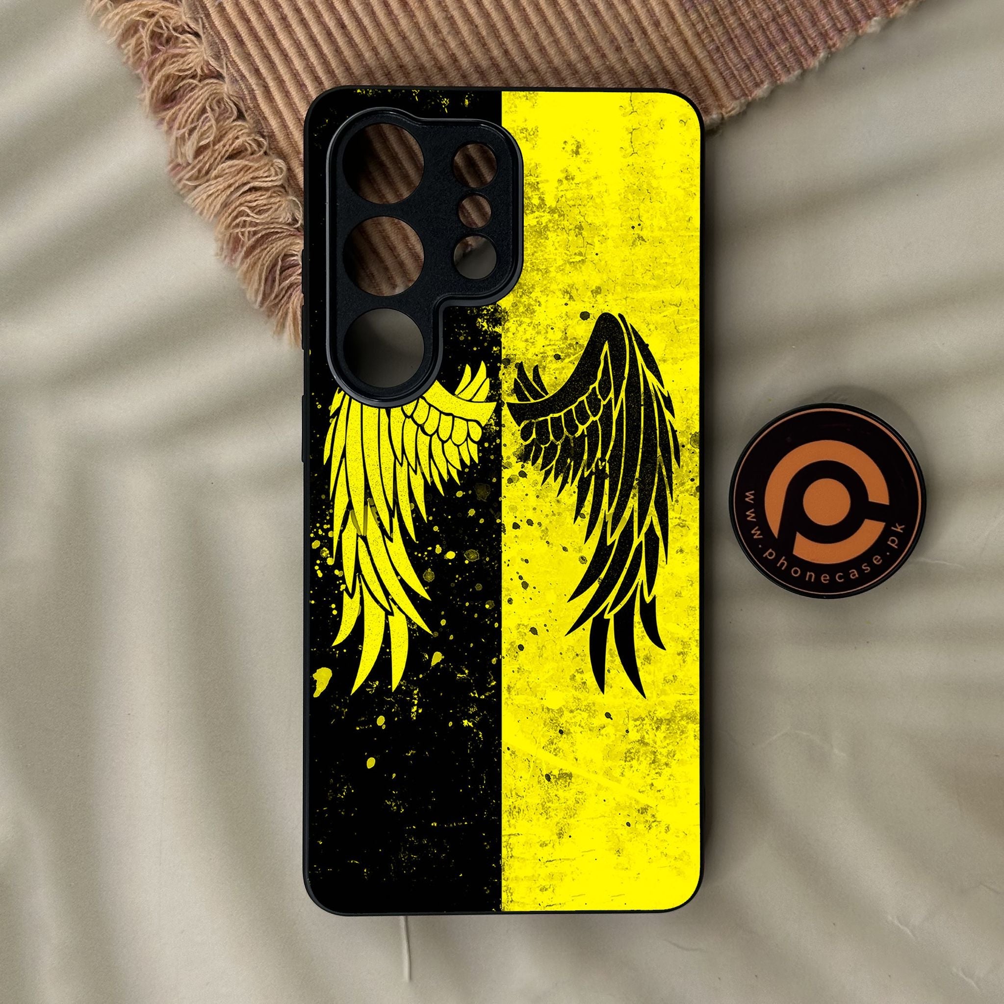 Galaxy S26 Ultra - Angel 2.0 Design 1 - Premium Metal Printed Soft Bumper Shock Proof Case