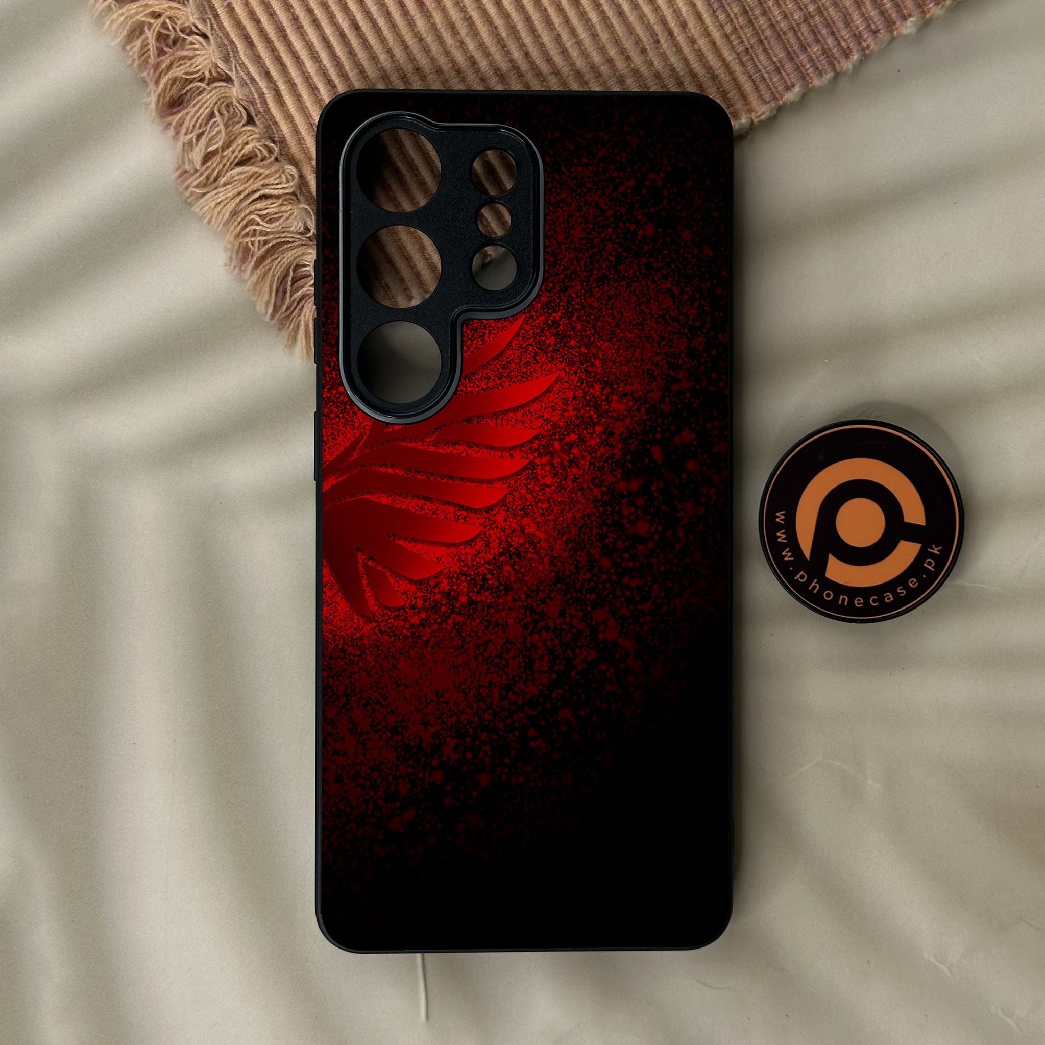 Galaxy S26 Ultra - Angel 2.0 Design 2 - Premium Metal Printed Soft Bumper Shock Proof Case