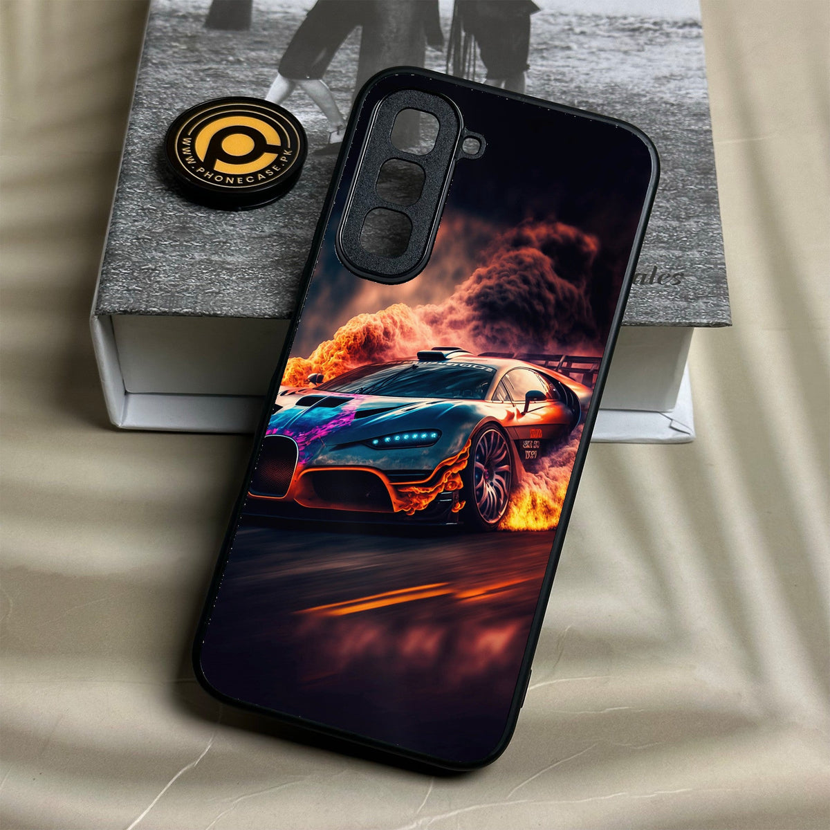 Infinix Hot 70 - Racing Design 4 - Premium Metal Printed Soft Bumper Shock Proof Case