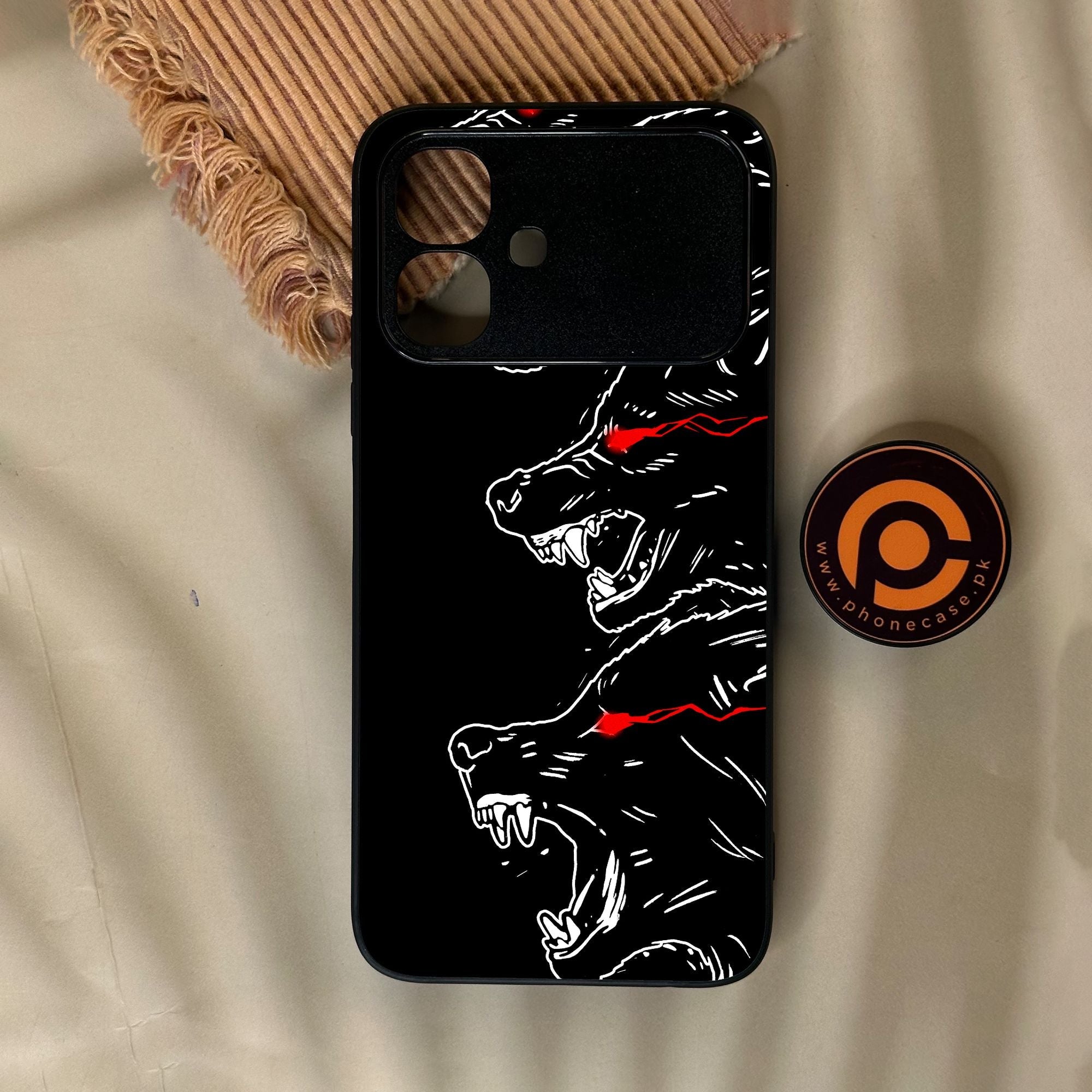 Infinix Smart 20 - Black Art Design 7 - Premium Metal Printed Soft Bumper Shock Proof Case