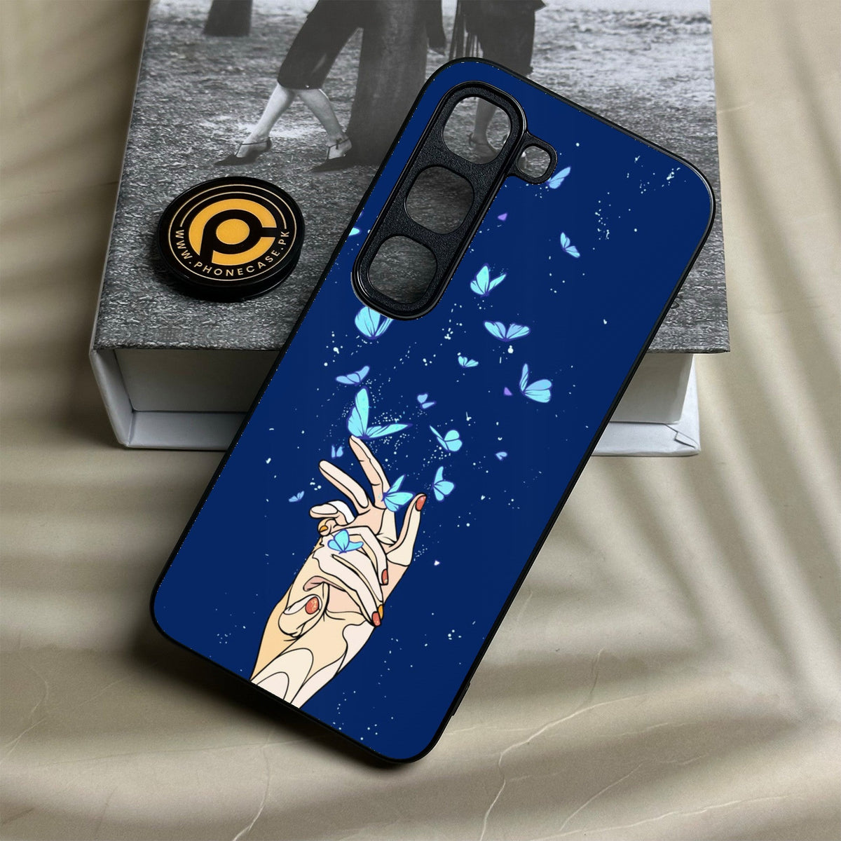 Infinix Hot 70 Pro - Butterflies Design 2 - Premium Metal Printed Soft Bumper Shock Proof Case