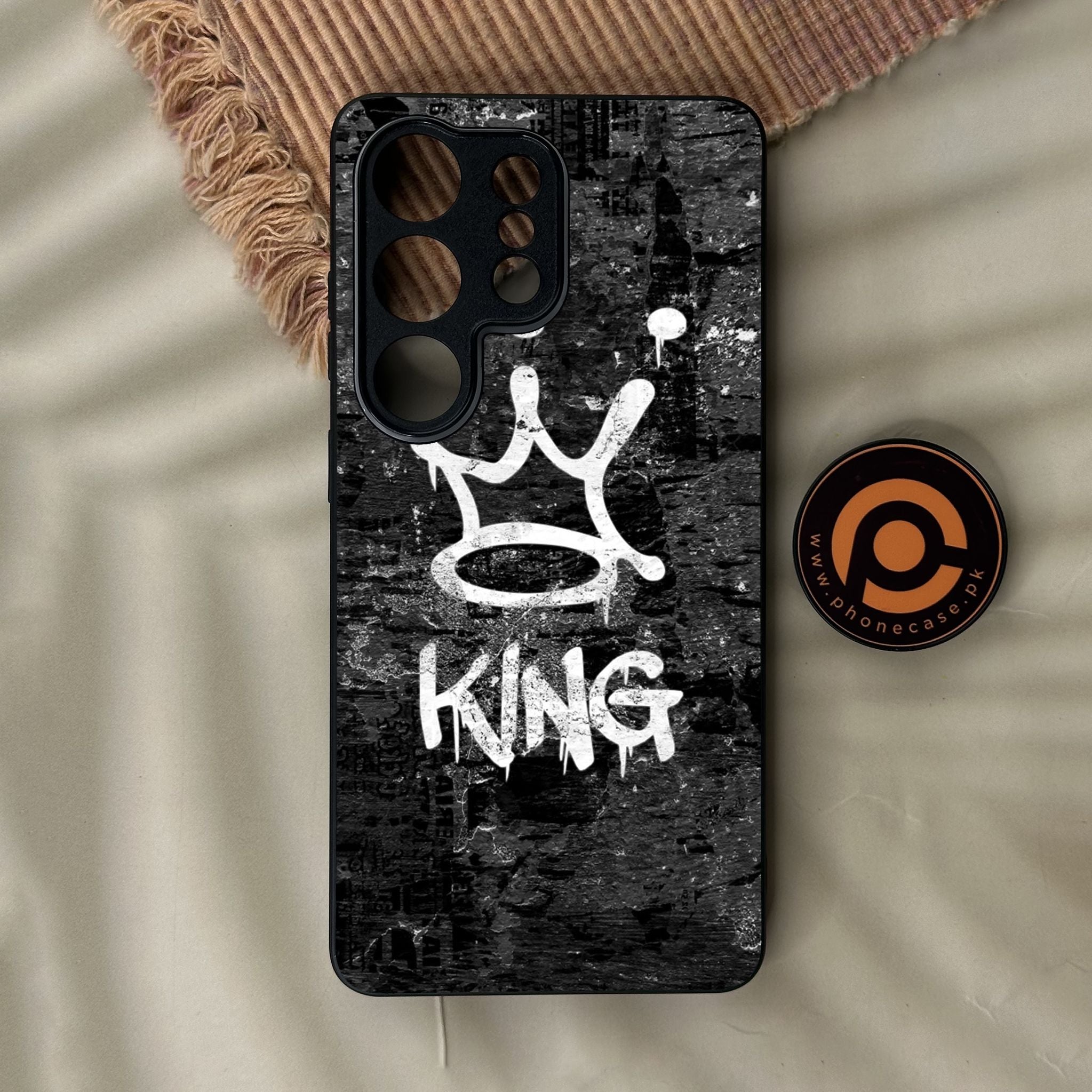 Galaxy S26 Ultra - King Design 8 - Premium Metal Printed Soft Bumper Shock Proof Case