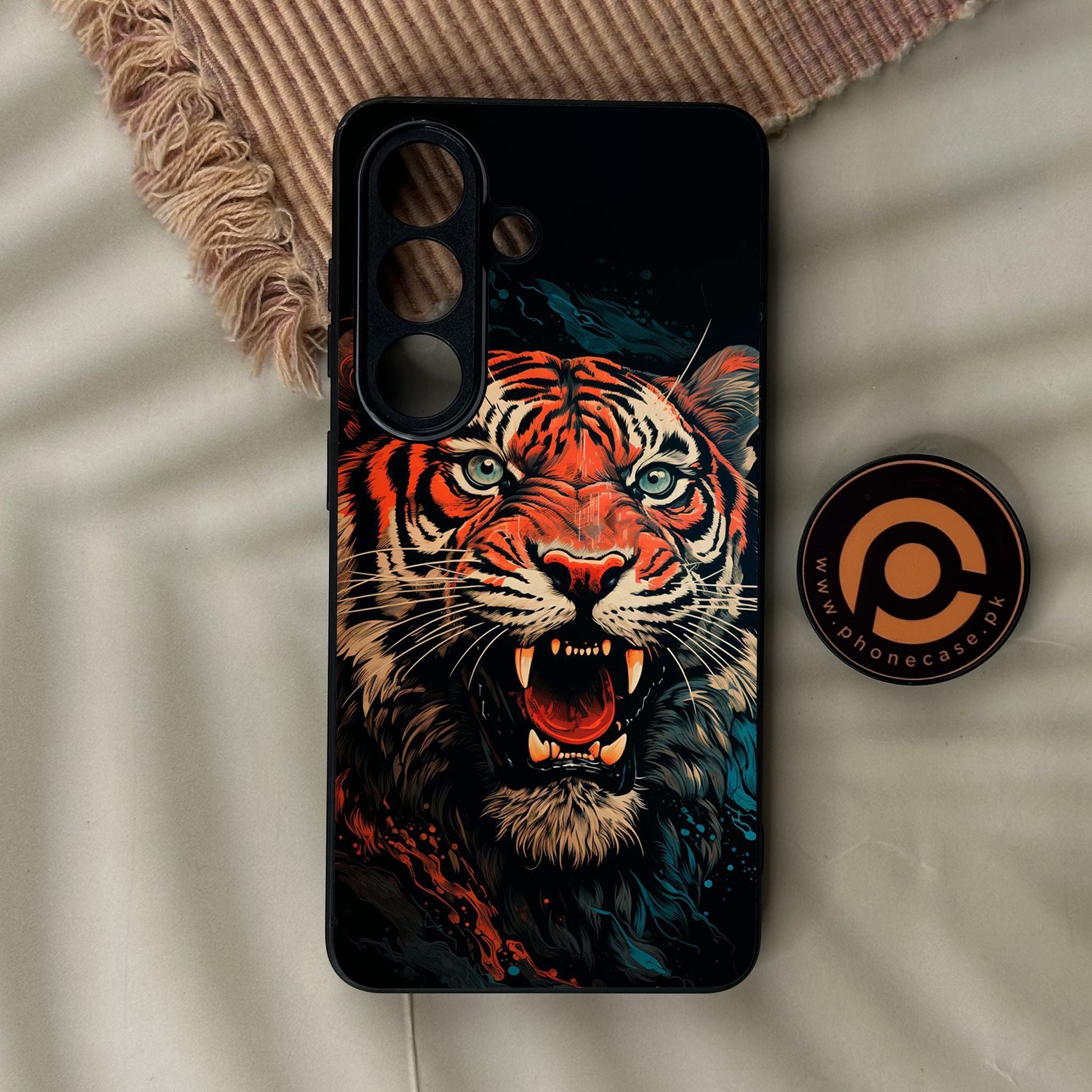 Galaxy S26 - Tiger 2.0 Design 3 - Premium Metal Printed Soft Bumper Shock Proof Case