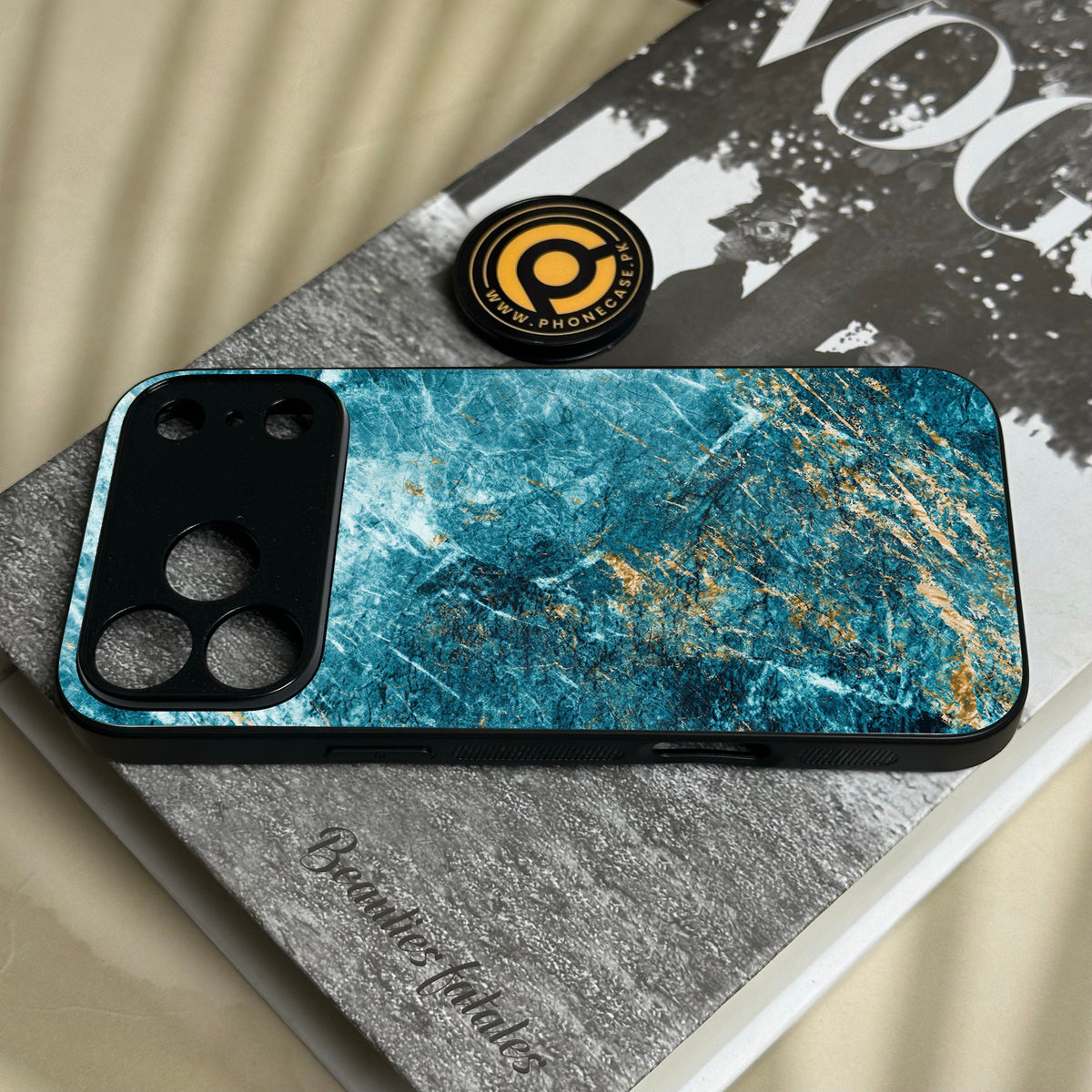 Iphone 18 Pro Max - Blue 2.0 Design 10 - Premium Metal Printed Soft Bumper Shock Proof Case
