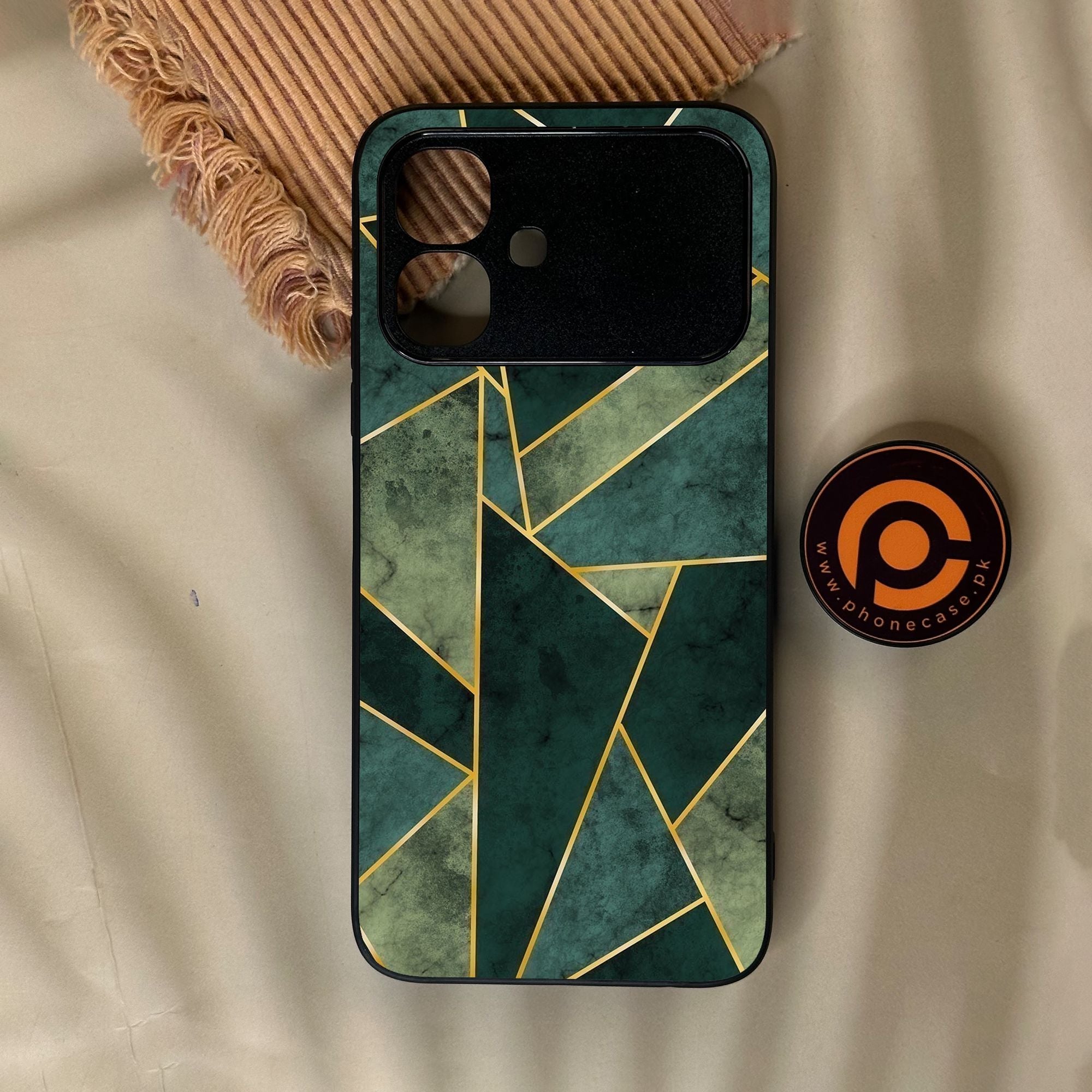 Infinix Smart 20 - Geometric Design 5 - Premium Metal Printed Soft Bumper Shock Proof Case