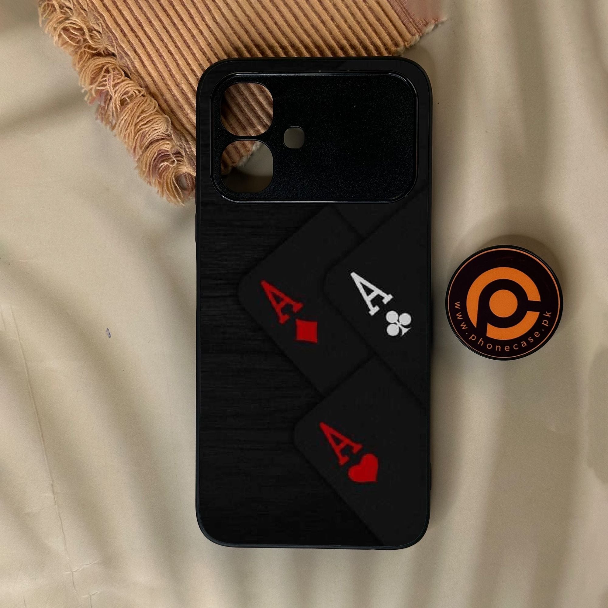 Infinix Smart 20 - Black Art Design 5 - Premium Metal Printed Soft Bumper Shock Proof Case