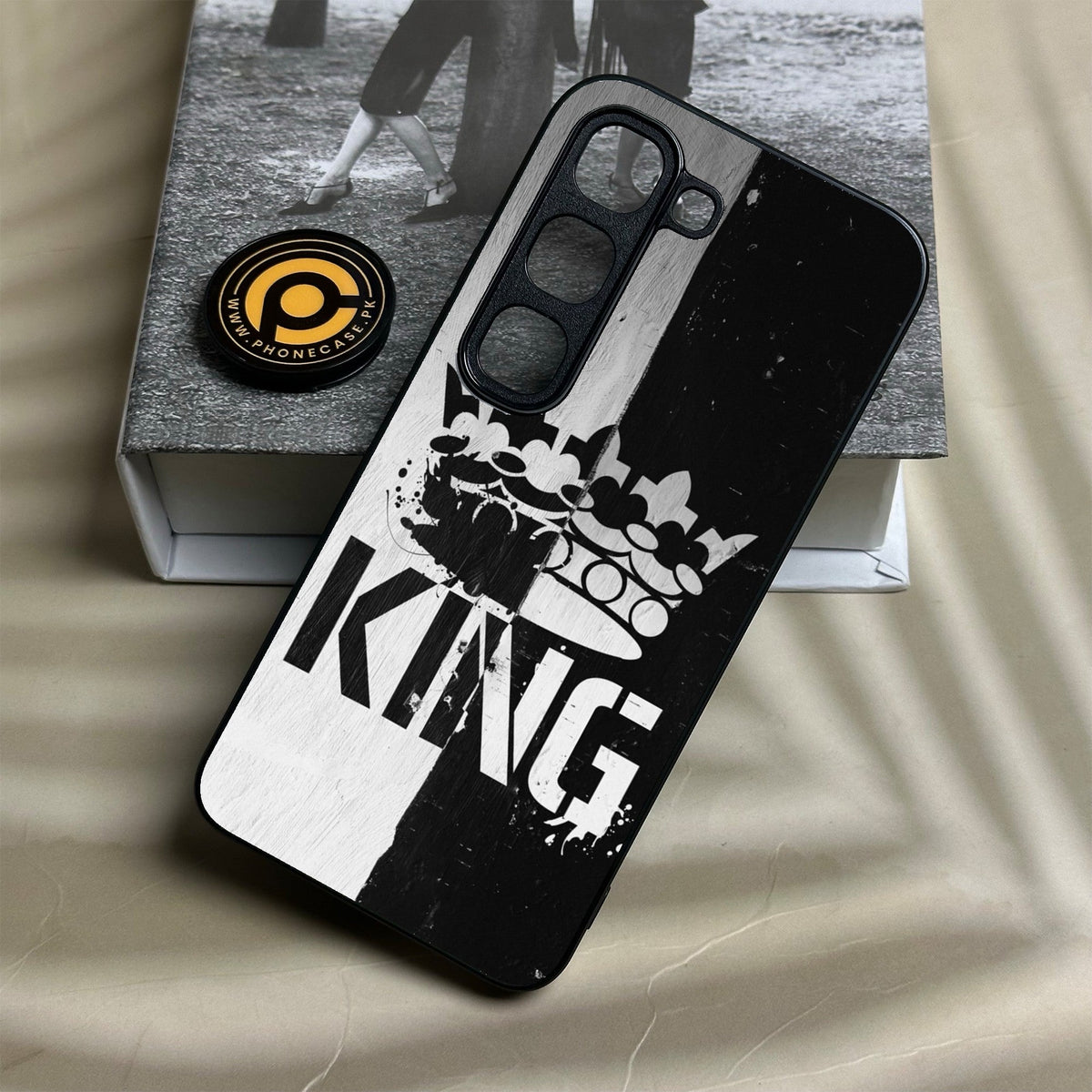 Infinix Hot 70 Pro - King Design 7 - Premium Metal Printed Soft Bumper Shock Proof Case