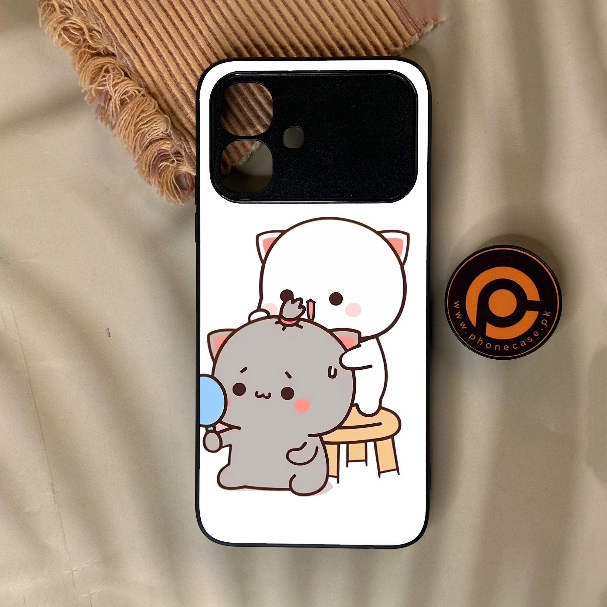Infinix Smart 20 - Cute Bubu Dudu Design 7 - Premium Metal Printed Soft Bumper Shock Proof Case