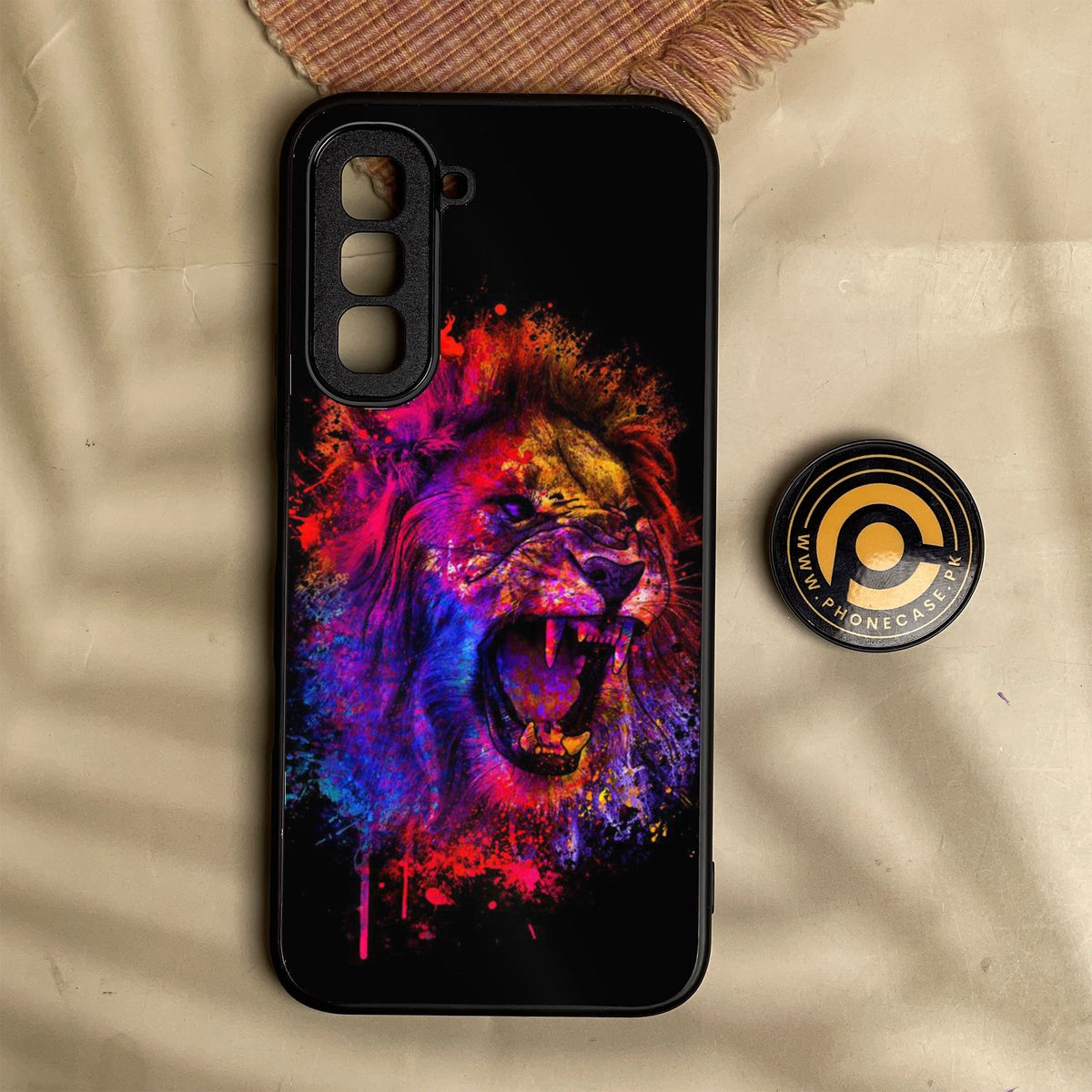 Infinix Hot 70 - Tiger 2.0 Design 5 - Premium Metal Printed Soft Bumper Shock Proof Case