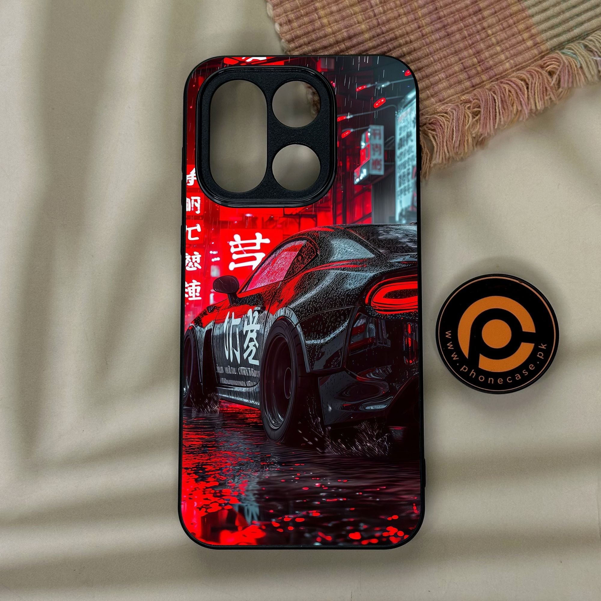 OnePlus 15 - Tokyo Dark Night Racing Car - Premium Metal Printed Soft Bumper Shock Proof Case