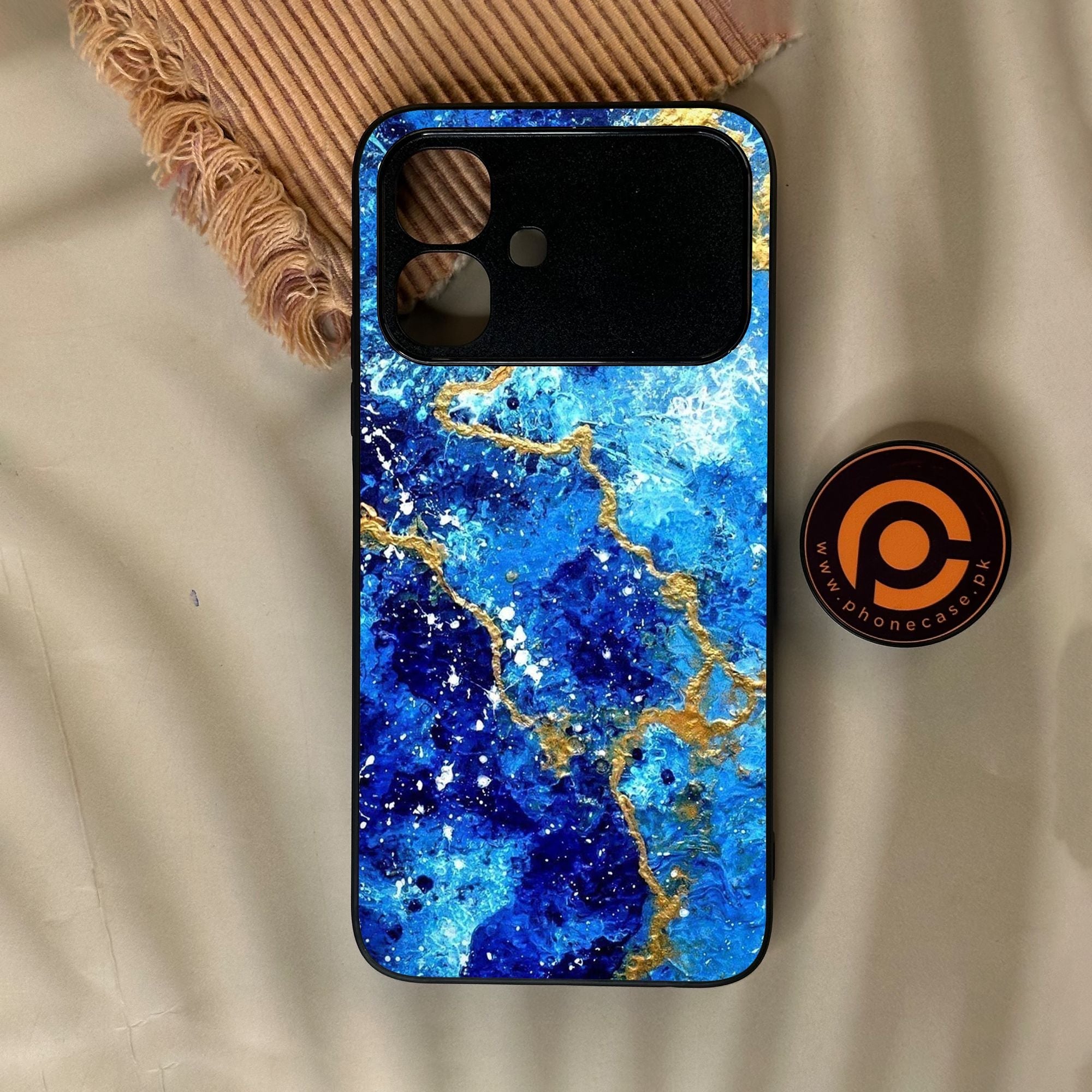 Infinix Smart 20 - Blue 2.0 Design 4 - Premium Metal Printed Soft Bumper Shock Proof Case
