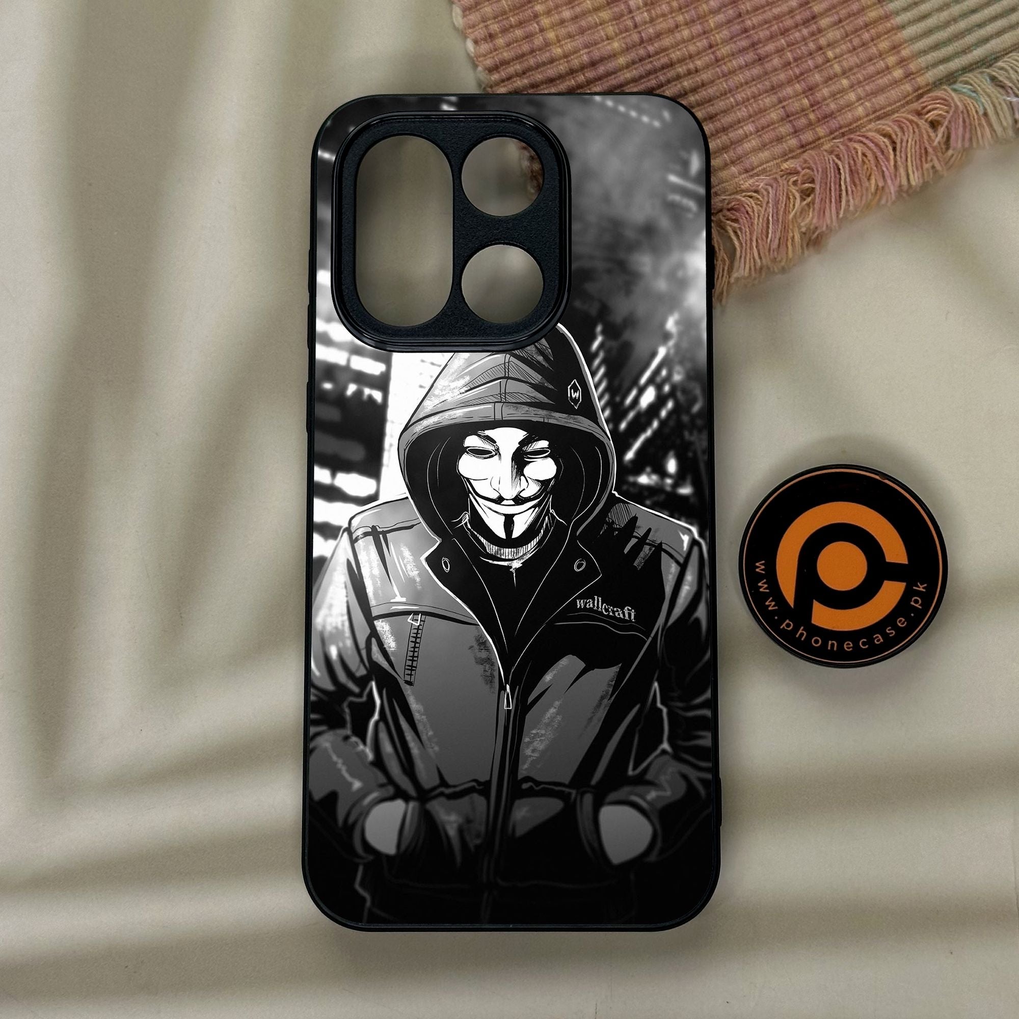OnePlus 15 - Anonymous 2.0 Design 1 - Premium Metal Printed Soft Bumper Shock Proof Case