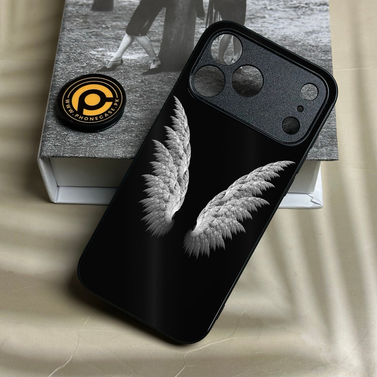 Iphone 18 Pro Max - Angel Wings Design 6 - Premium Metal Printed Soft Bumper Shock Proof Case