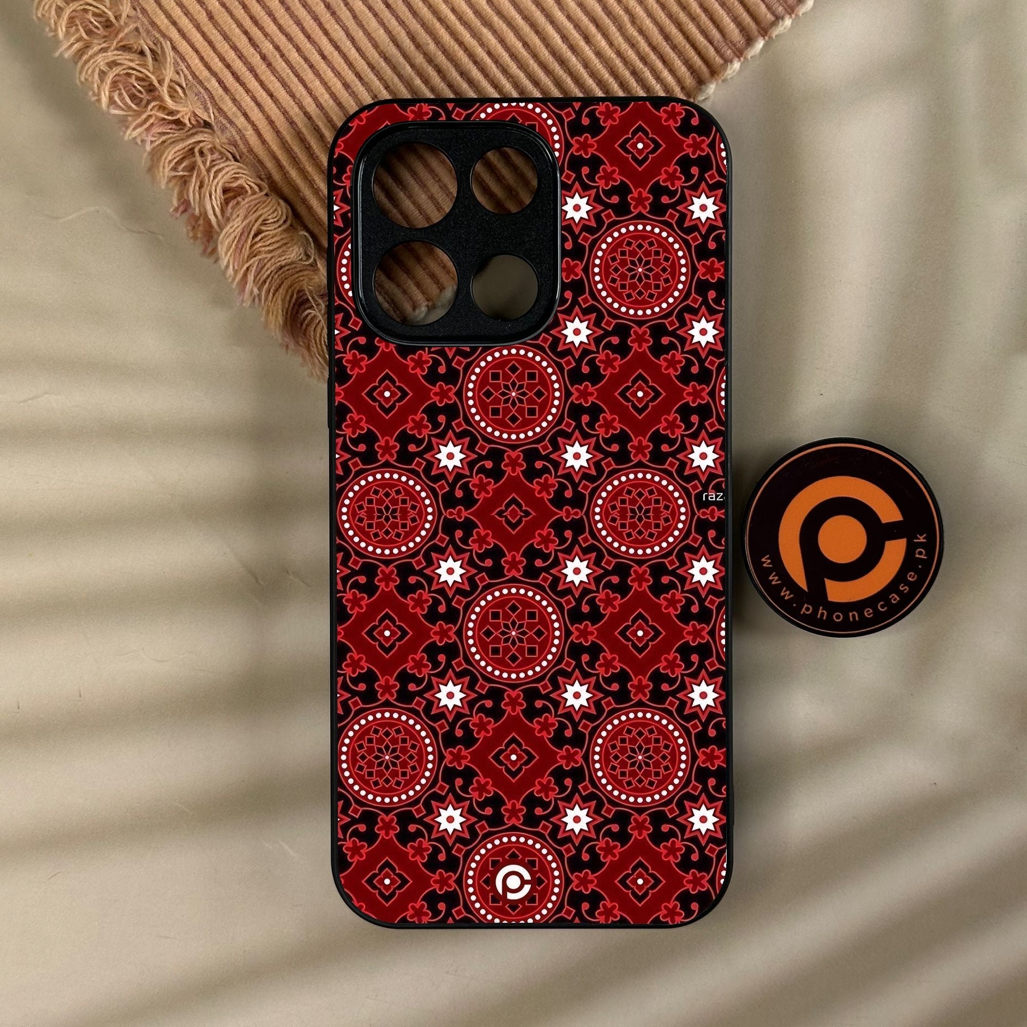 OnePlus Turbo 6 - Ajrak Design 6 - Premium Metal Printed Soft Bumper Shock Proof Case