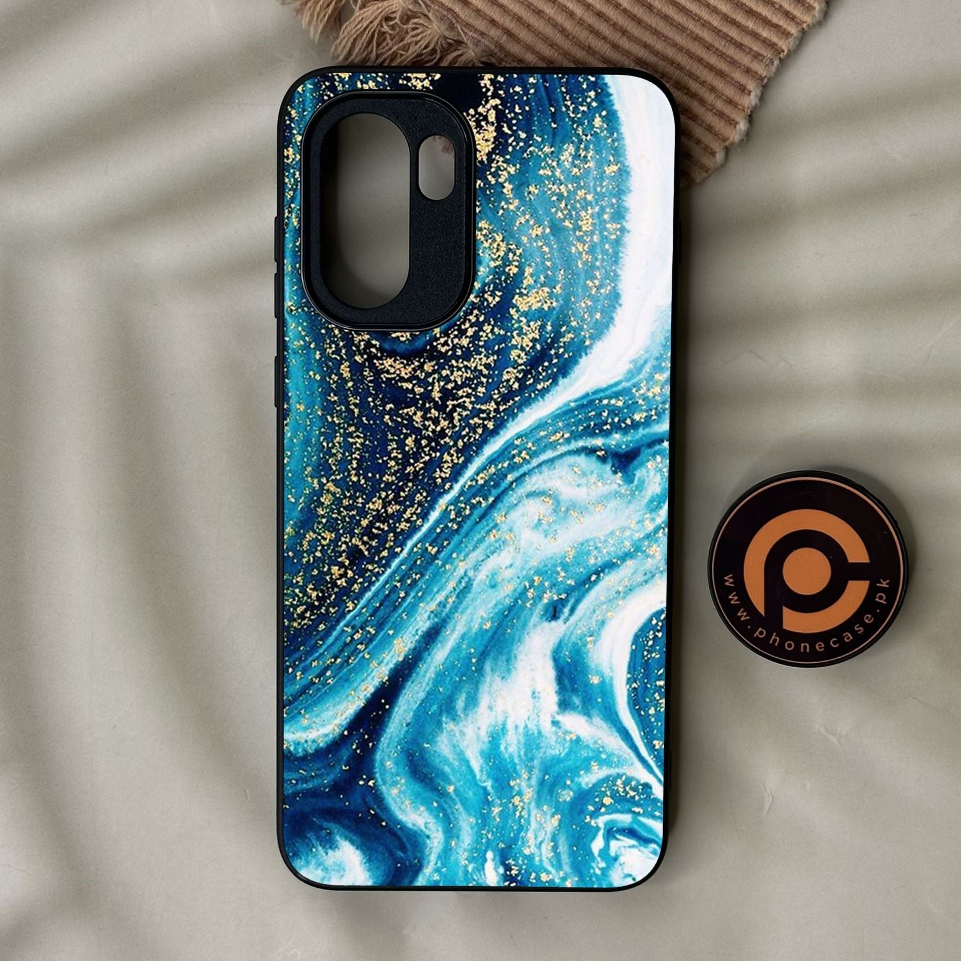 OnePlus Ace 6 - Blue Marble Design 5 - Premium Metal Printed Soft Bumper Shock Proof Case