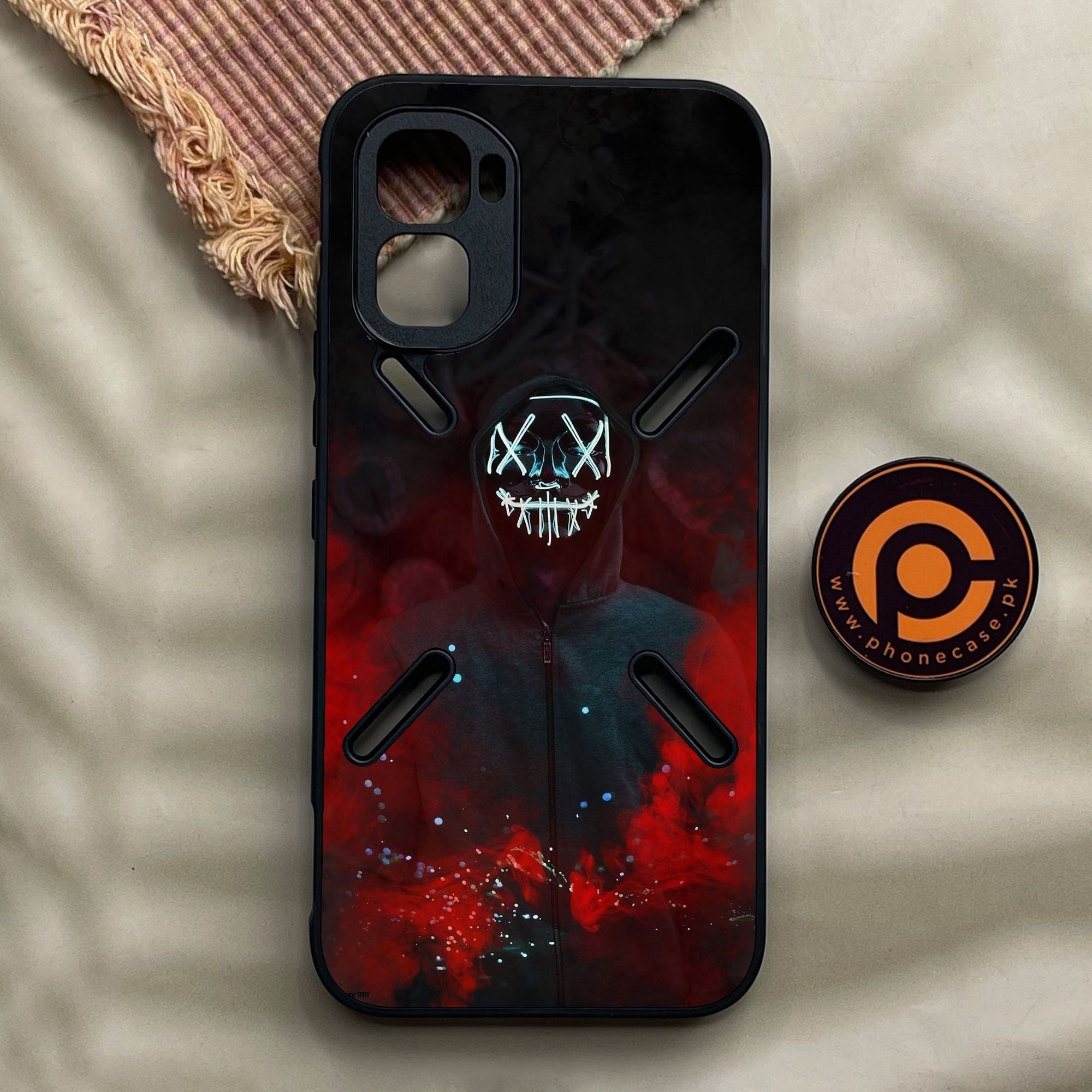 Infinix GT 50 Pro - Anonymous 2.0 Design 3 - Premium Metal Printed Soft Bumper Shock Proof Case