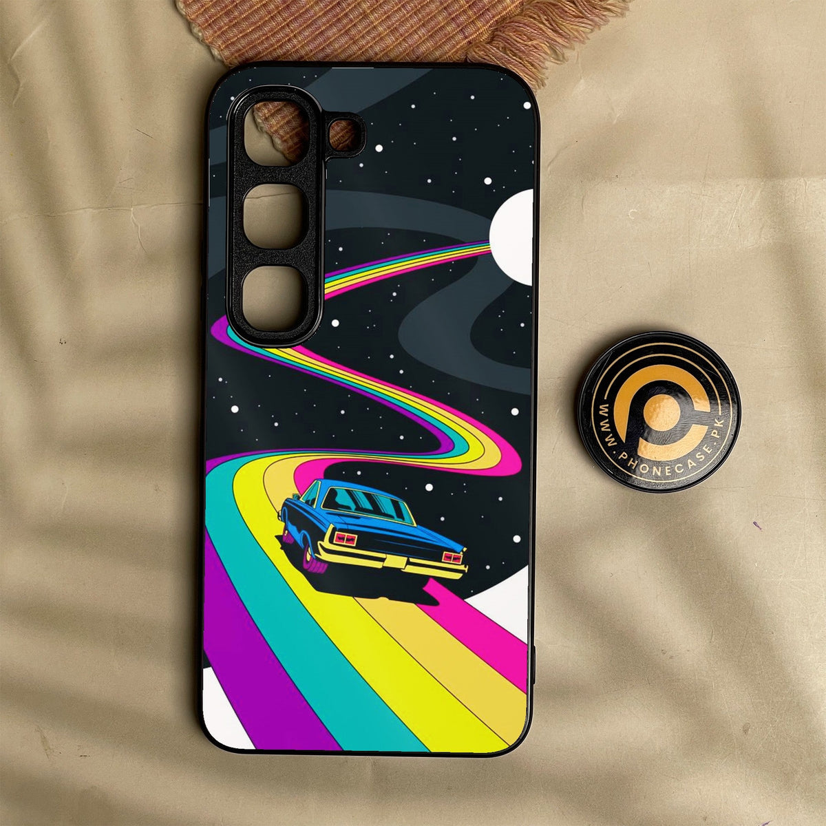 Infinix Hot 70 Pro - Drive To The Moon - Premium Metal Printed Soft Bumper Shock Proof Case