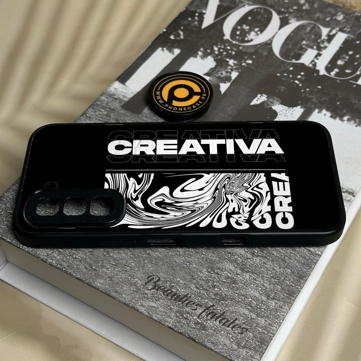 Infinix Hot 70 - Creative - Premium Metal Printed Soft Bumper Shock Proof Case