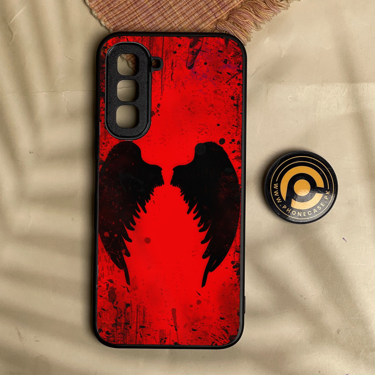 Infinix Hot 70 - Angel 2.0 Design 3 - Premium Metal Printed Soft Bumper Shock Proof Case