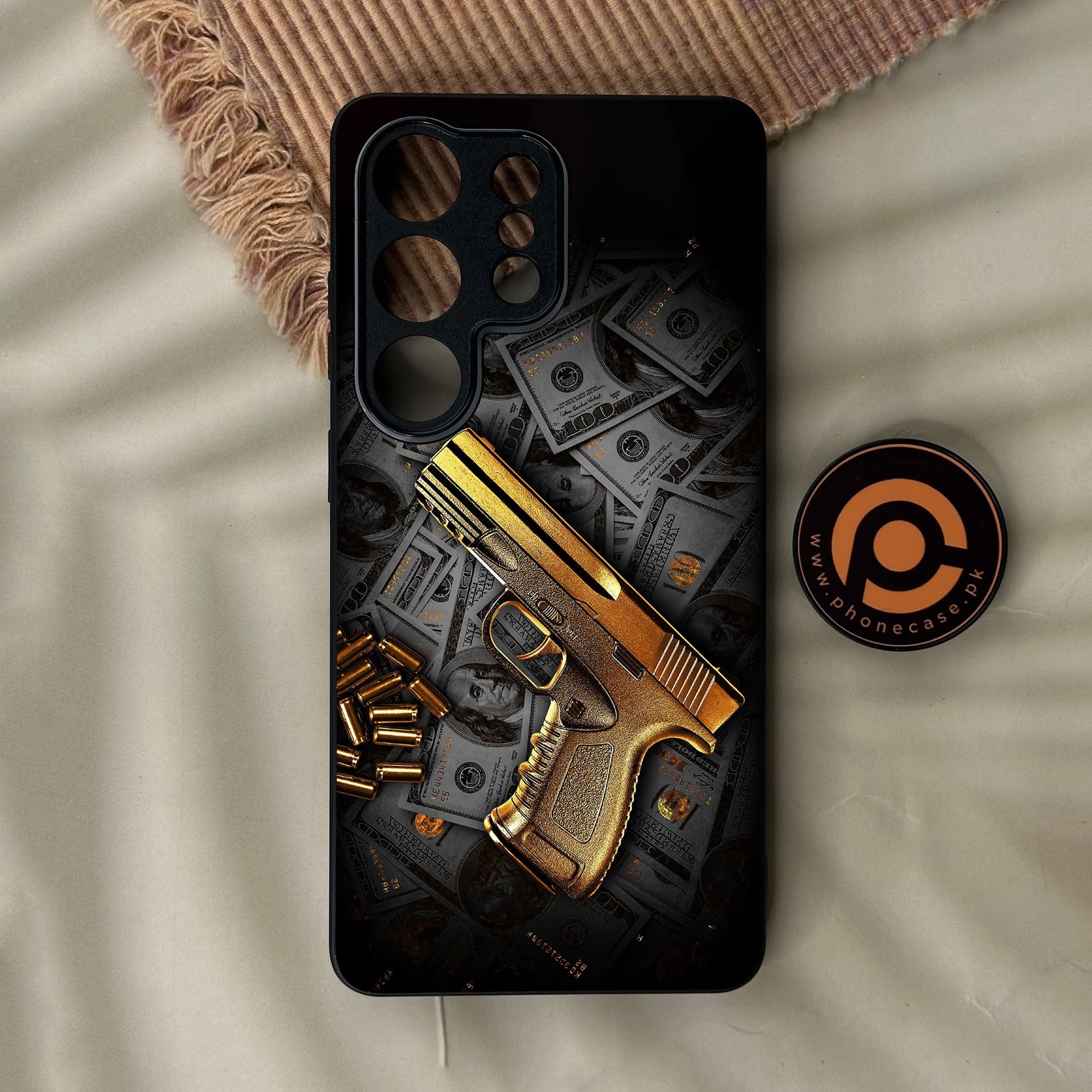 Galaxy S26 Ultra - Dollar Design 7 - Premium Metal Printed Soft Bumper Shock Proof Case