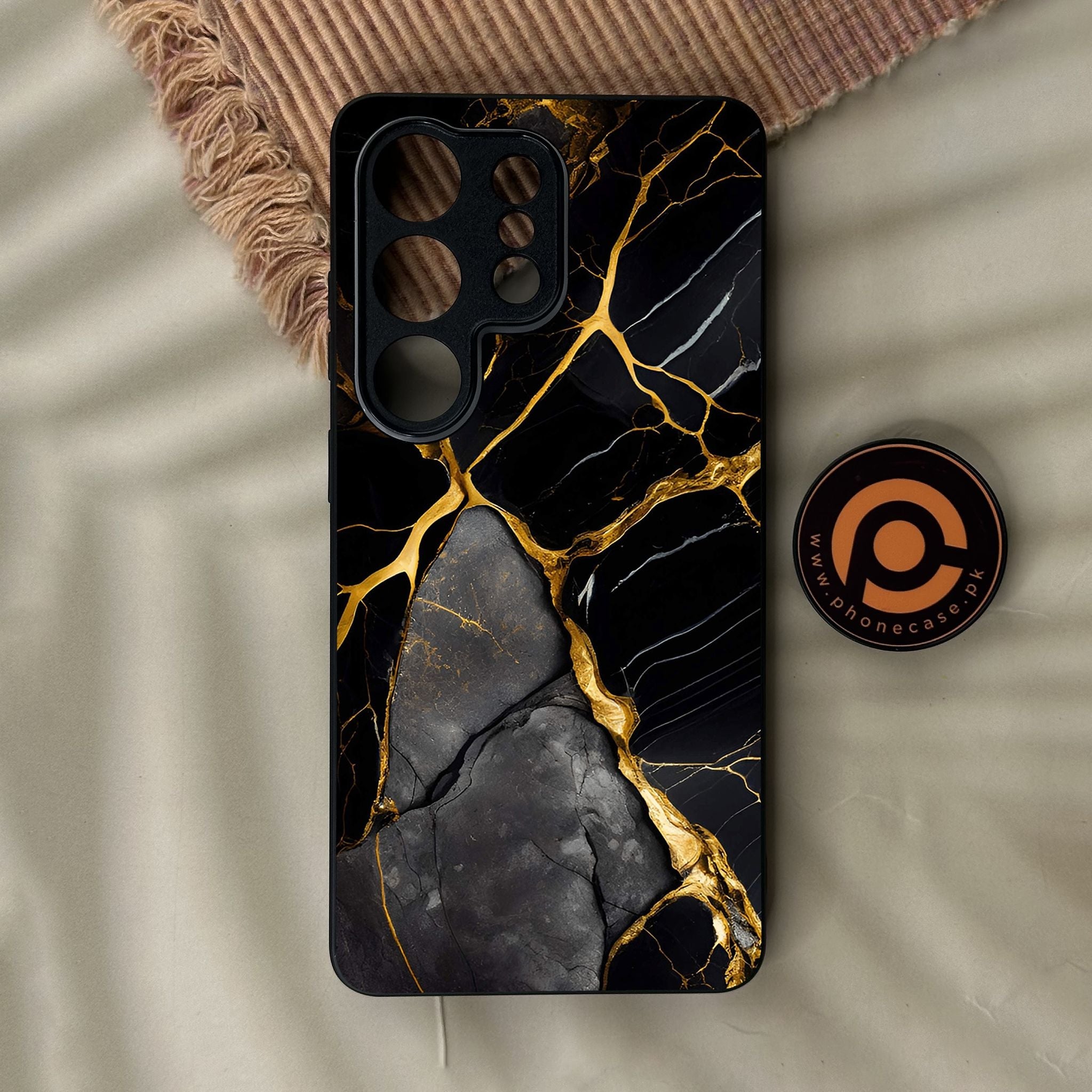 Galaxy S26 Ultra - Liquid Marble Design 6 - Premium Metal Printed Soft Bumper Shock Proof Case
