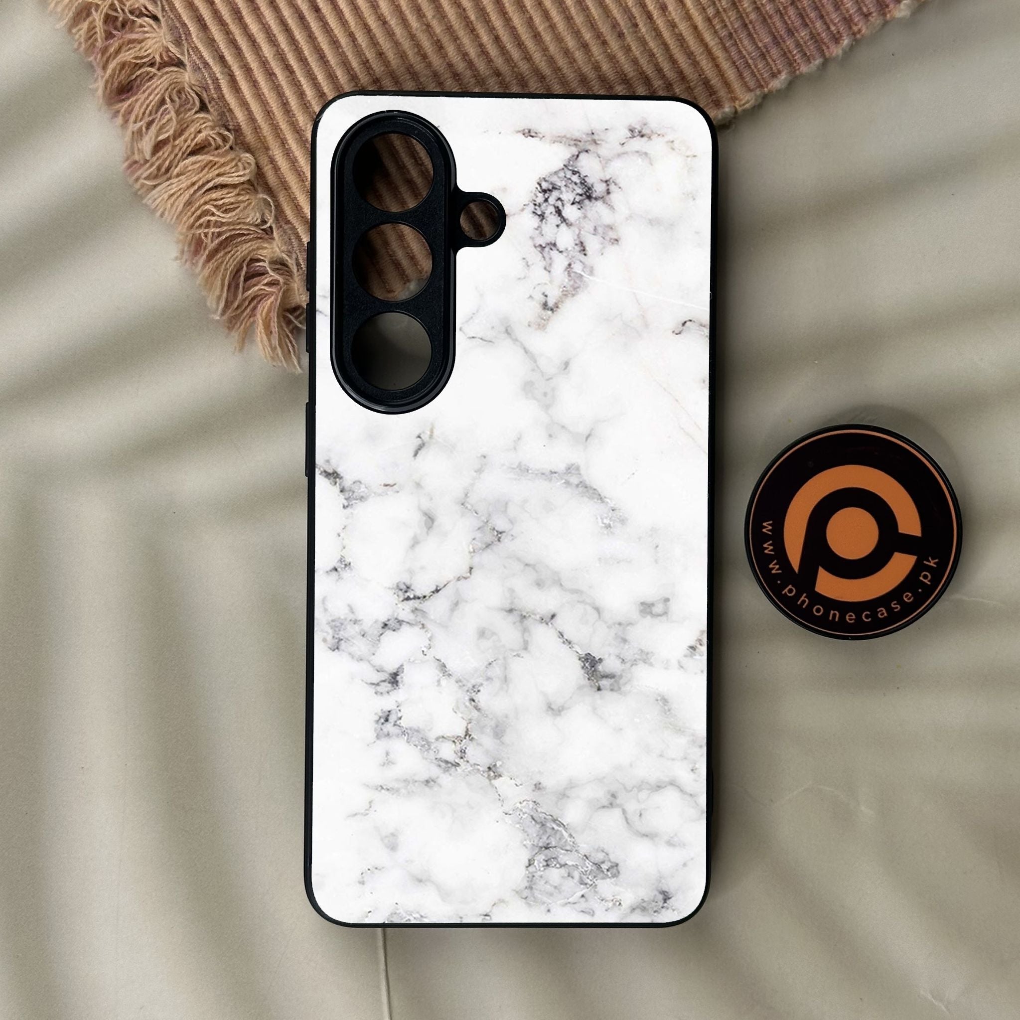 Galaxy S26 - White Design 10 - Premium Metal Printed Soft Bumper Shock Proof Case