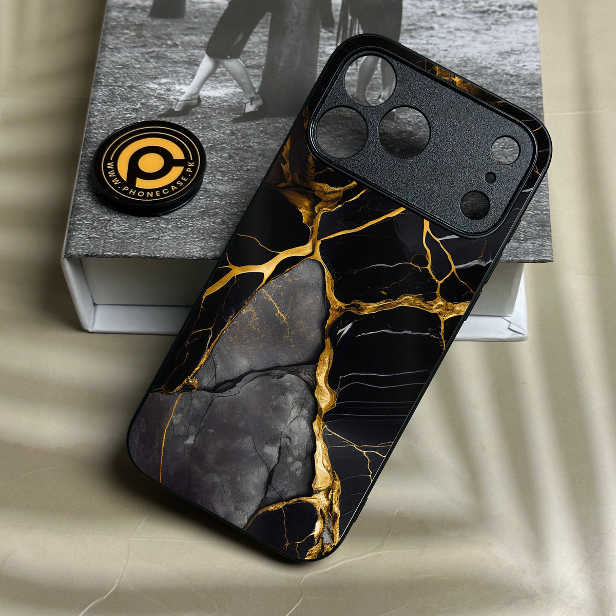 Iphone 18 Pro Max - Liquid Marble Design 6 - Premium Metal Printed Soft Bumper Shock Proof Case